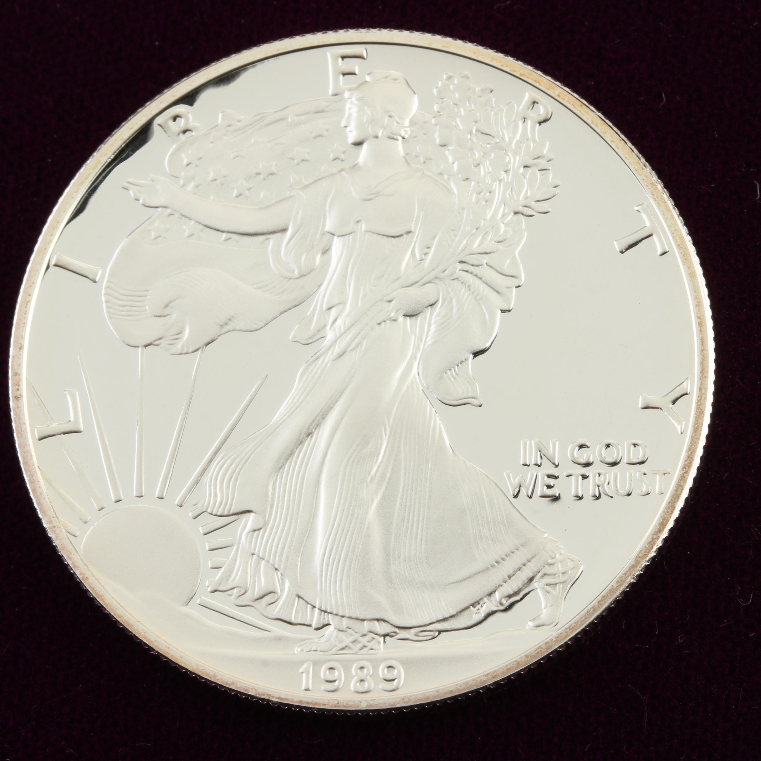 1989-S Walking Liberty Silver Eagle Proof Bullion Coin
