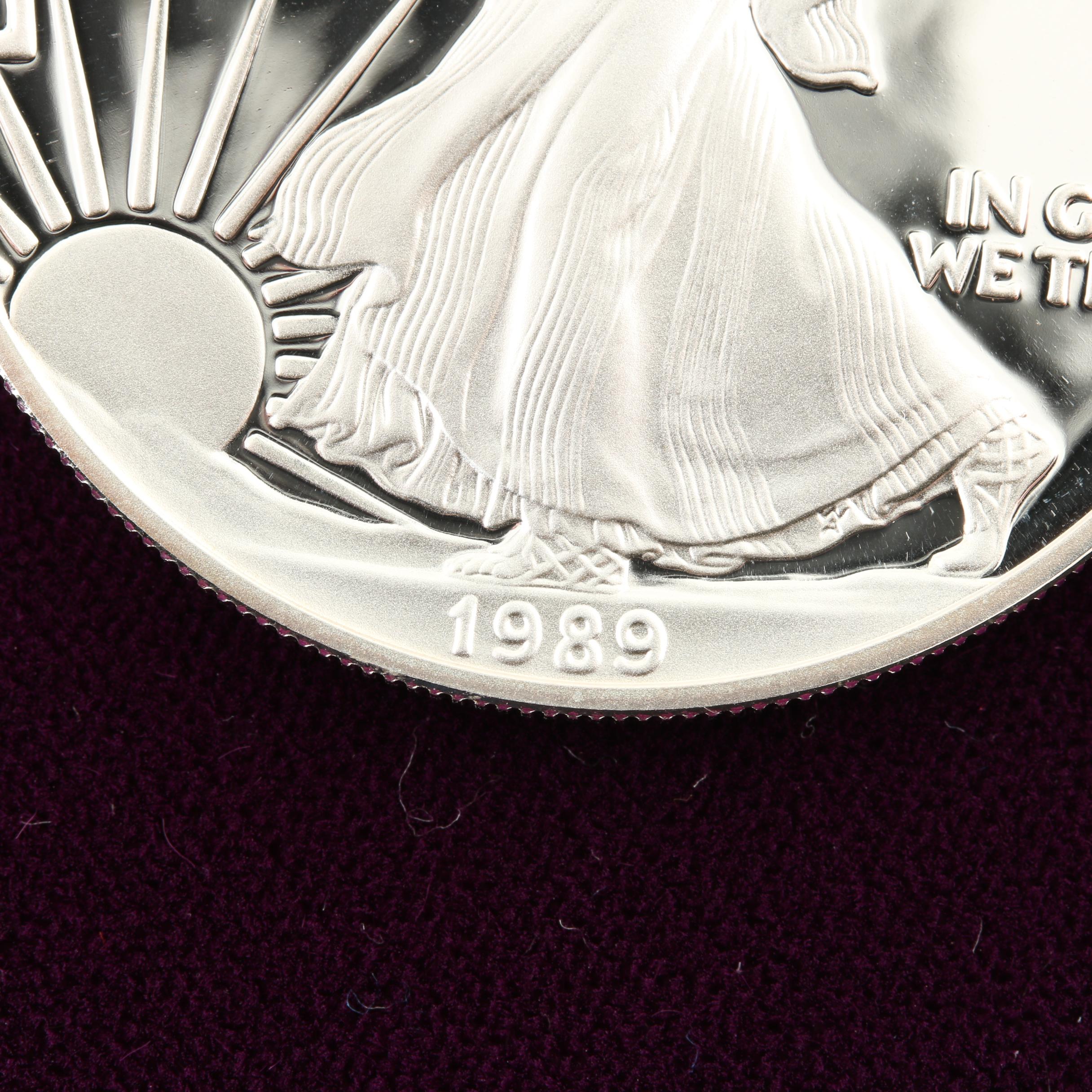 1989-S Walking Liberty Silver Eagle Proof Bullion Coin