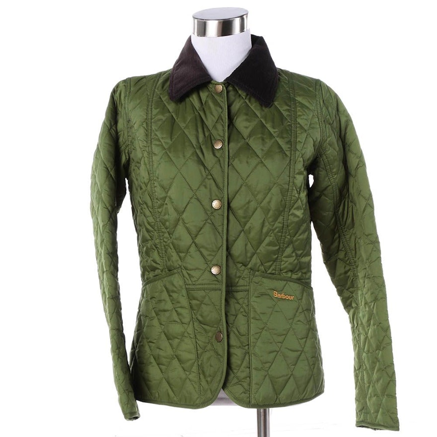 Women's Barbour Annandale Olive Green Quilted Jacket