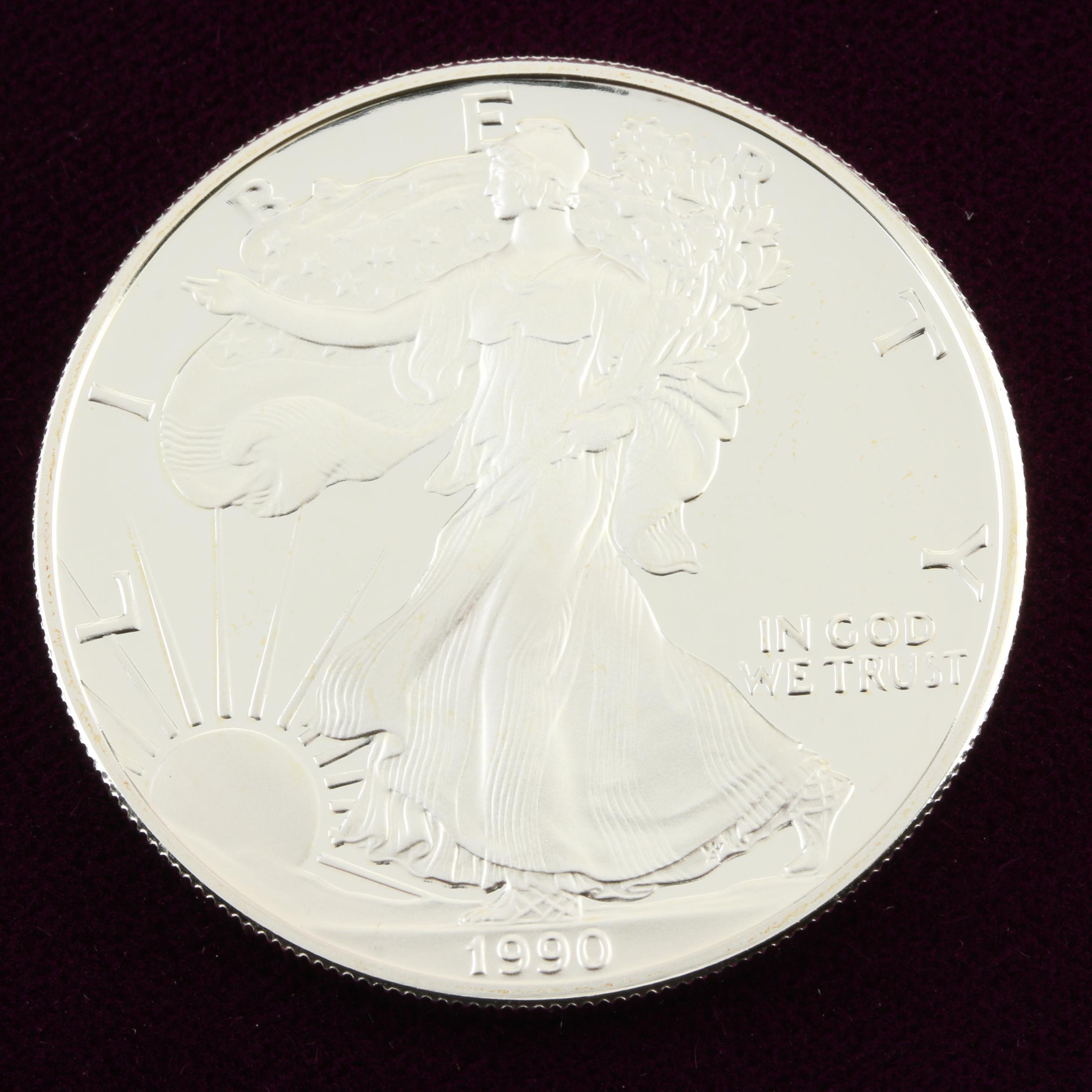1990-S Walking Liberty Silver Eagle Proof Bullion Coin