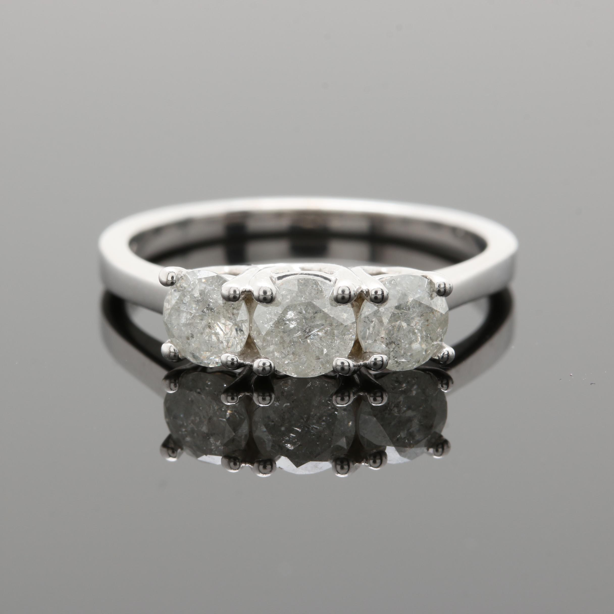 10K White Gold 0.99 CTW Diamond Ring