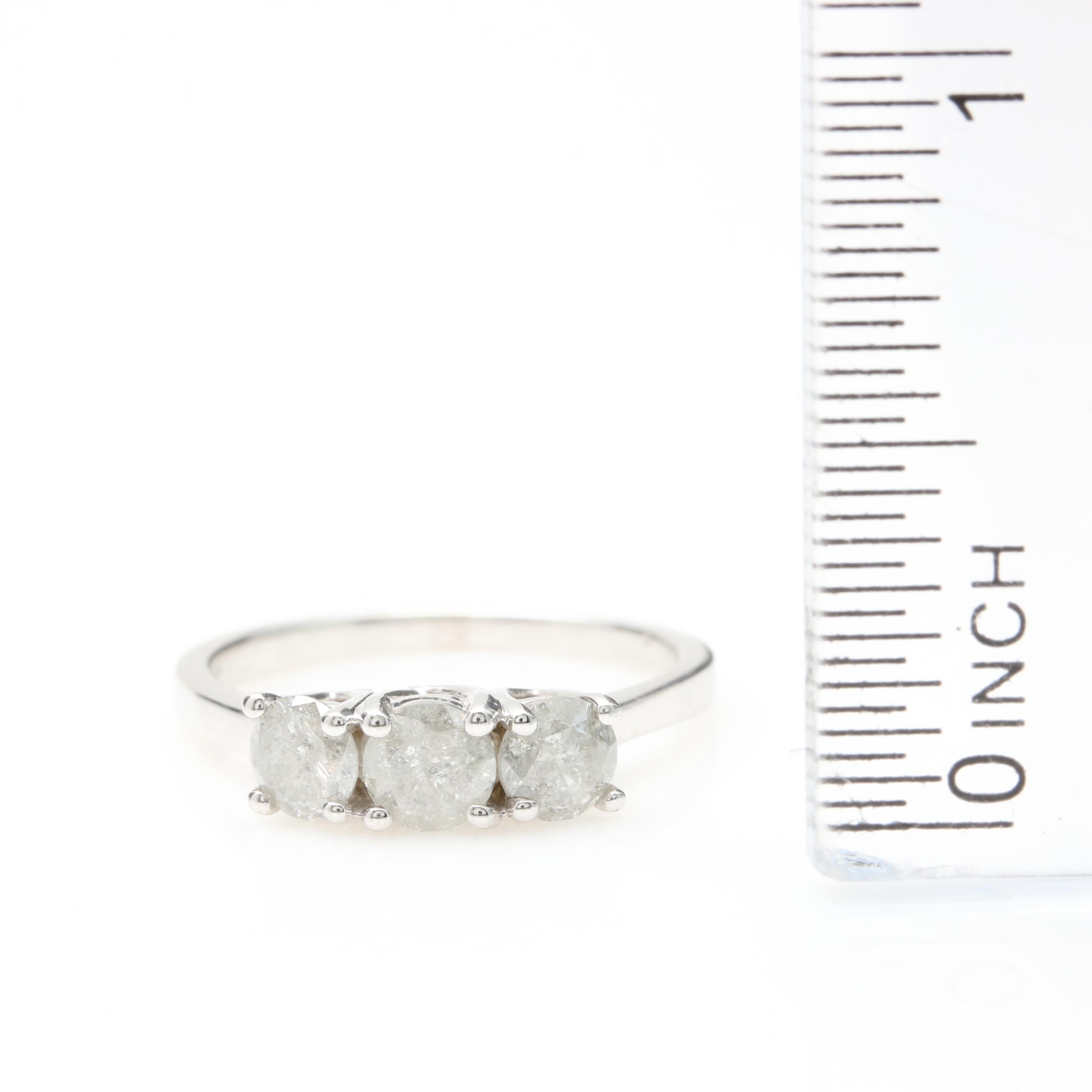 10K White Gold 0.99 CTW Diamond Ring