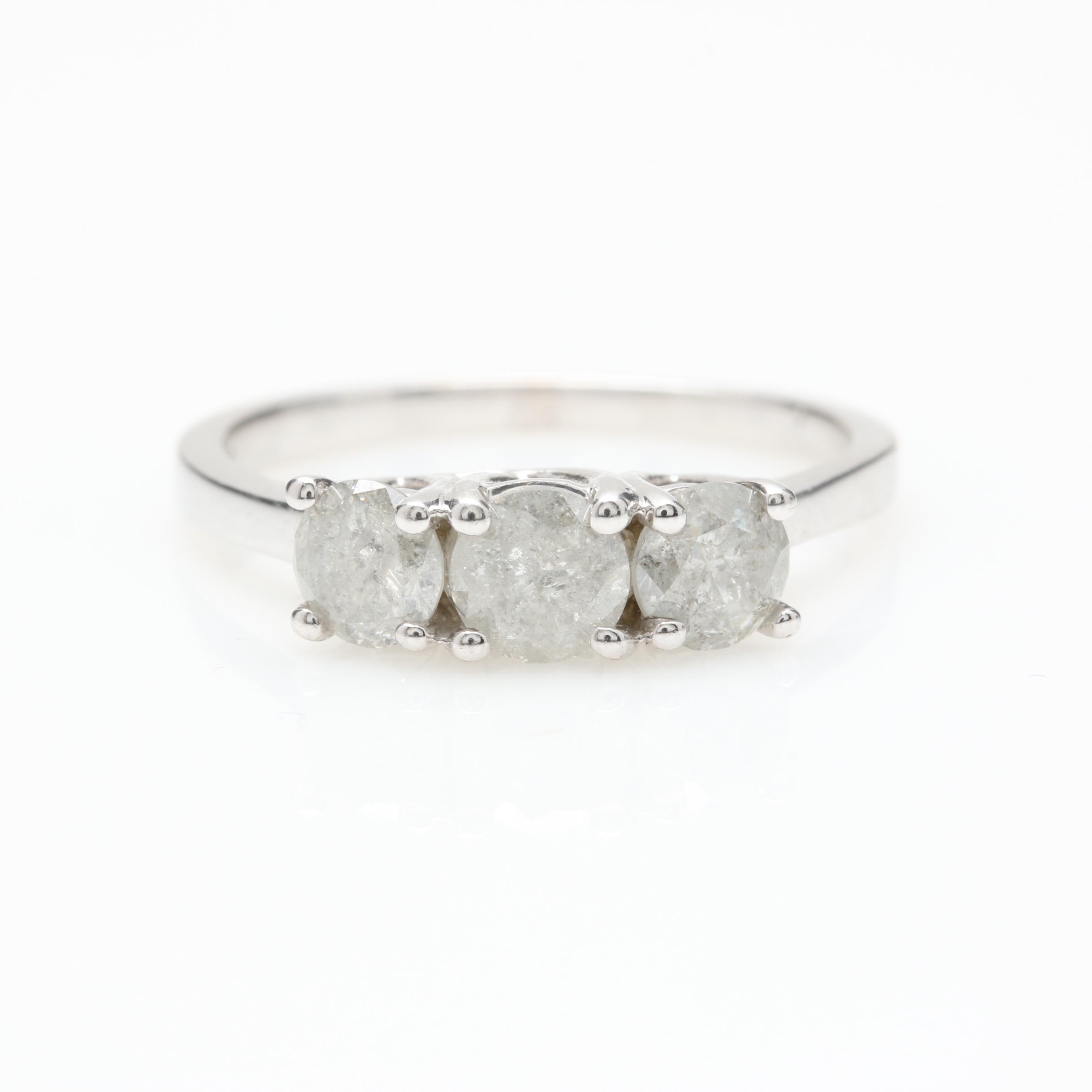 10K White Gold 0.99 CTW Diamond Ring