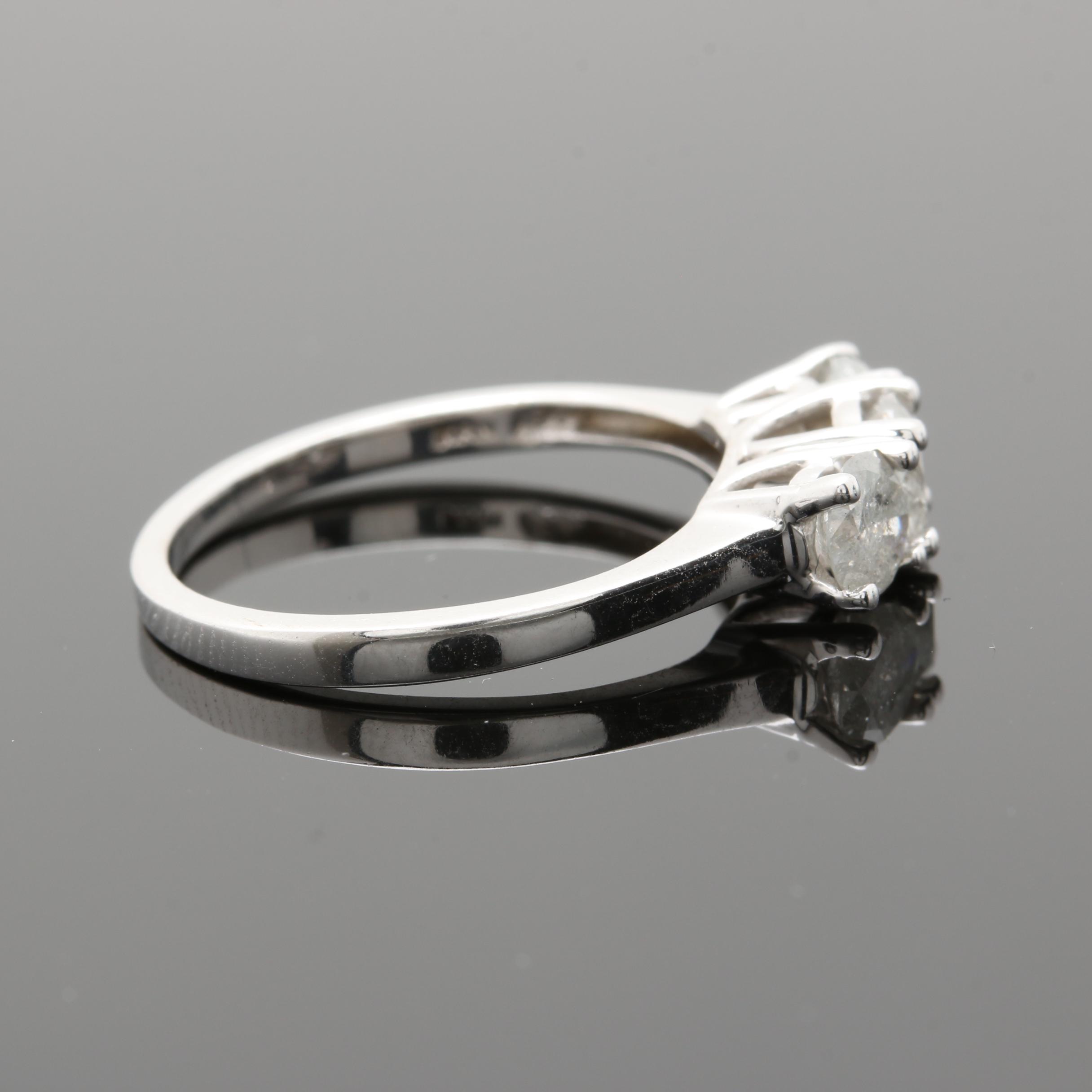 10K White Gold 0.99 CTW Diamond Ring