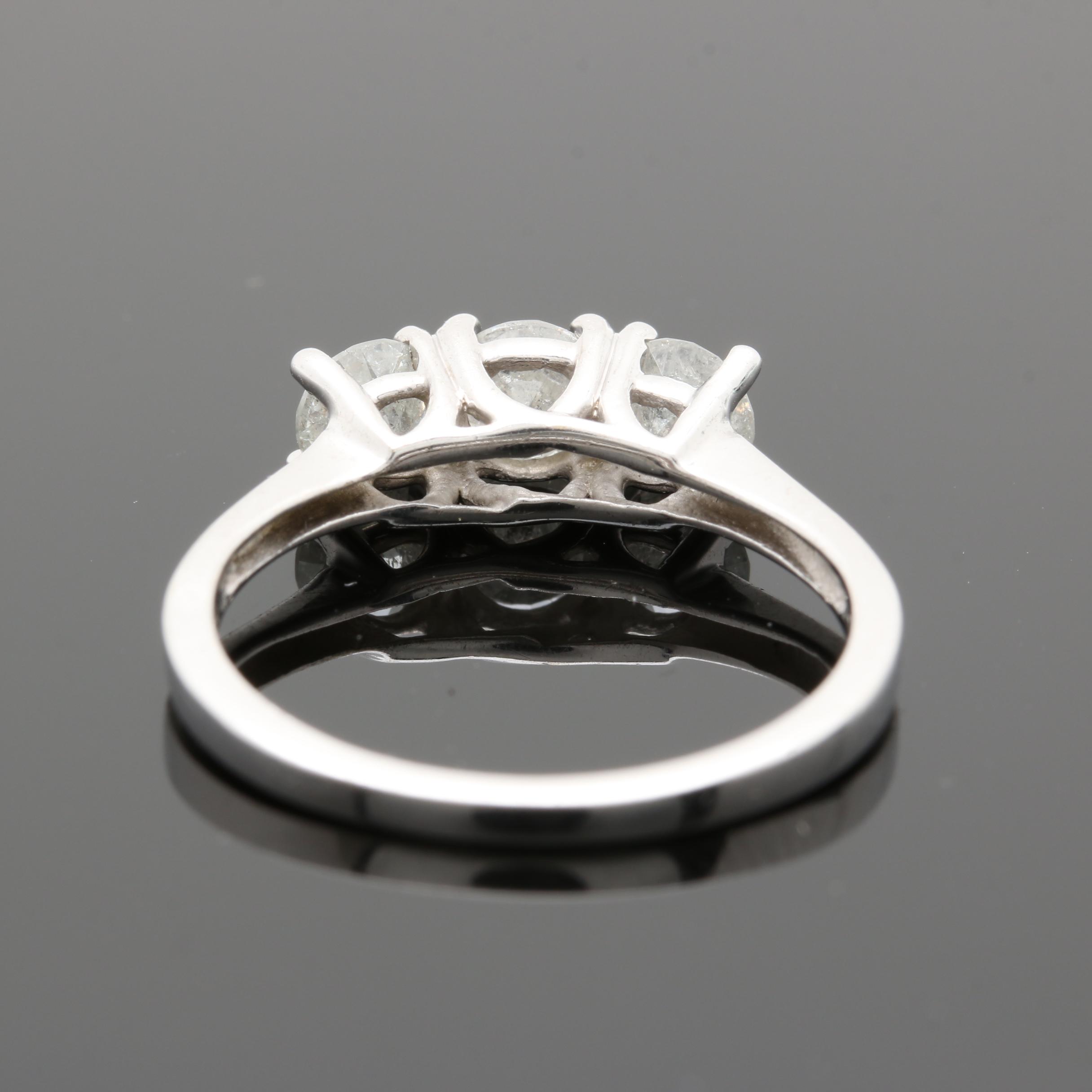 10K White Gold 0.99 CTW Diamond Ring