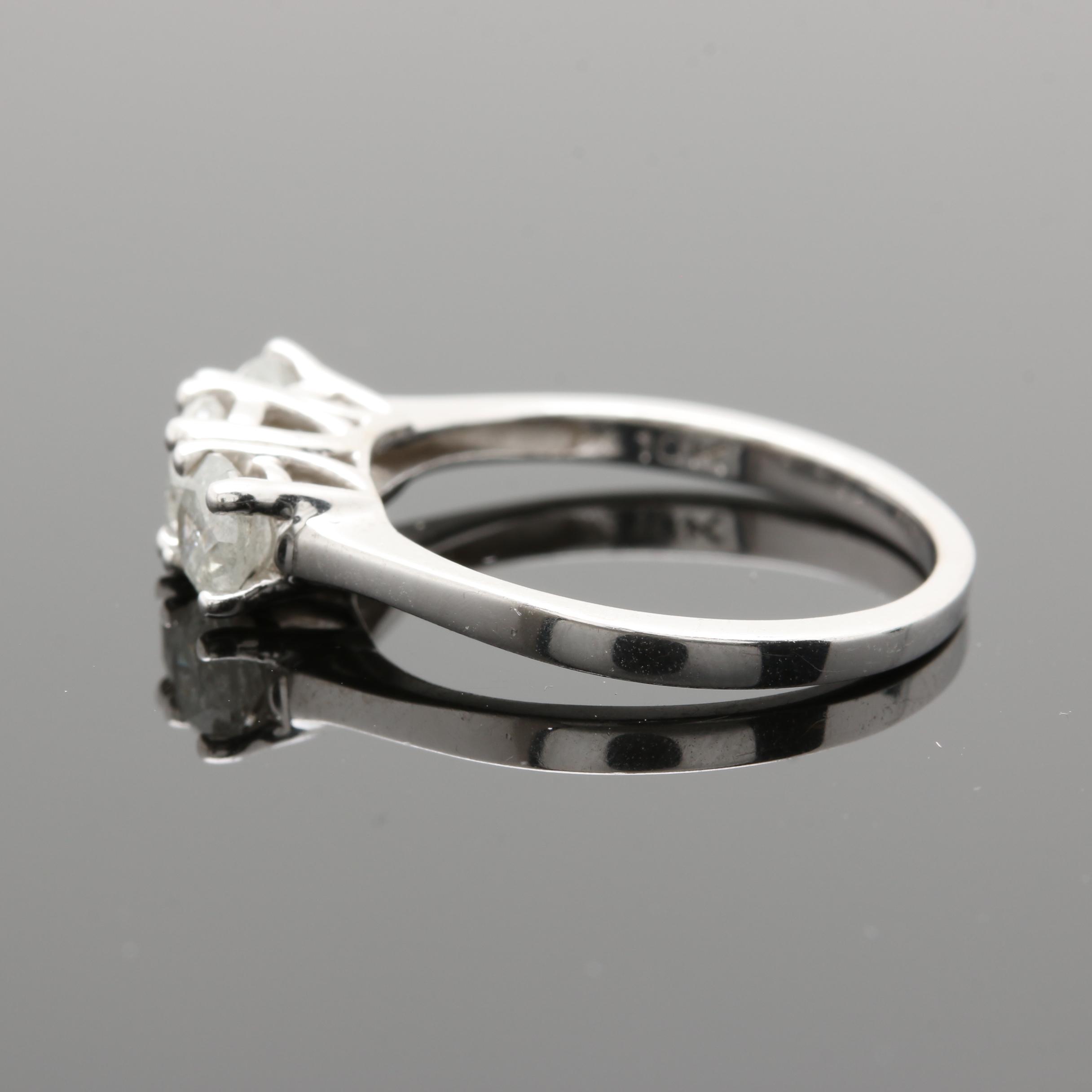 10K White Gold 0.99 CTW Diamond Ring