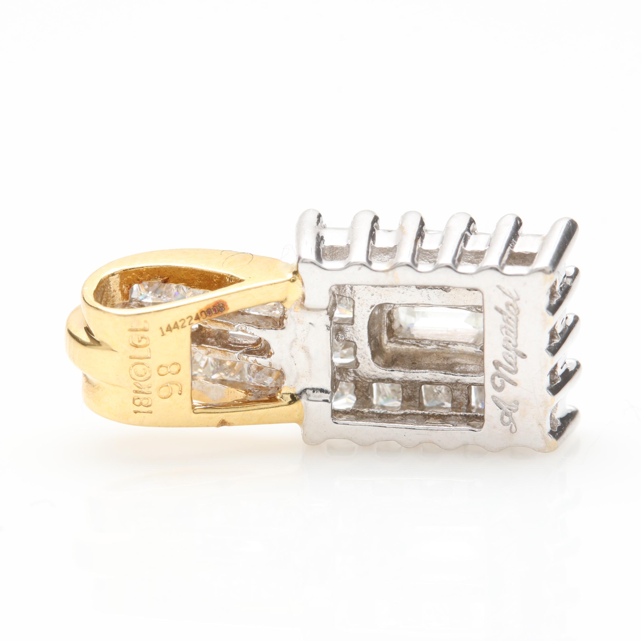 A. Napadol 18K Yellow Gold Diamond Pendant