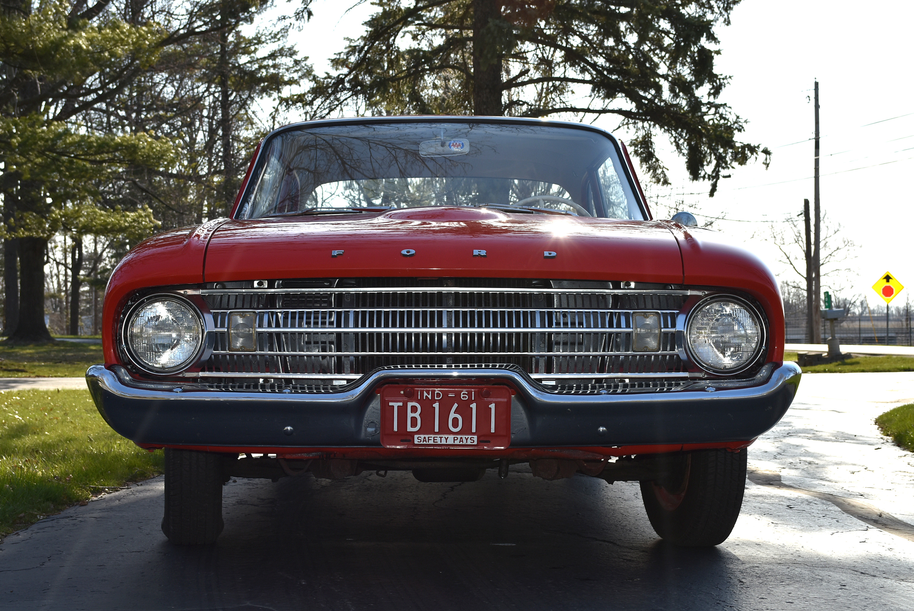 1961 Ford Falcon Futura Sedan in Monte Carlo Red
