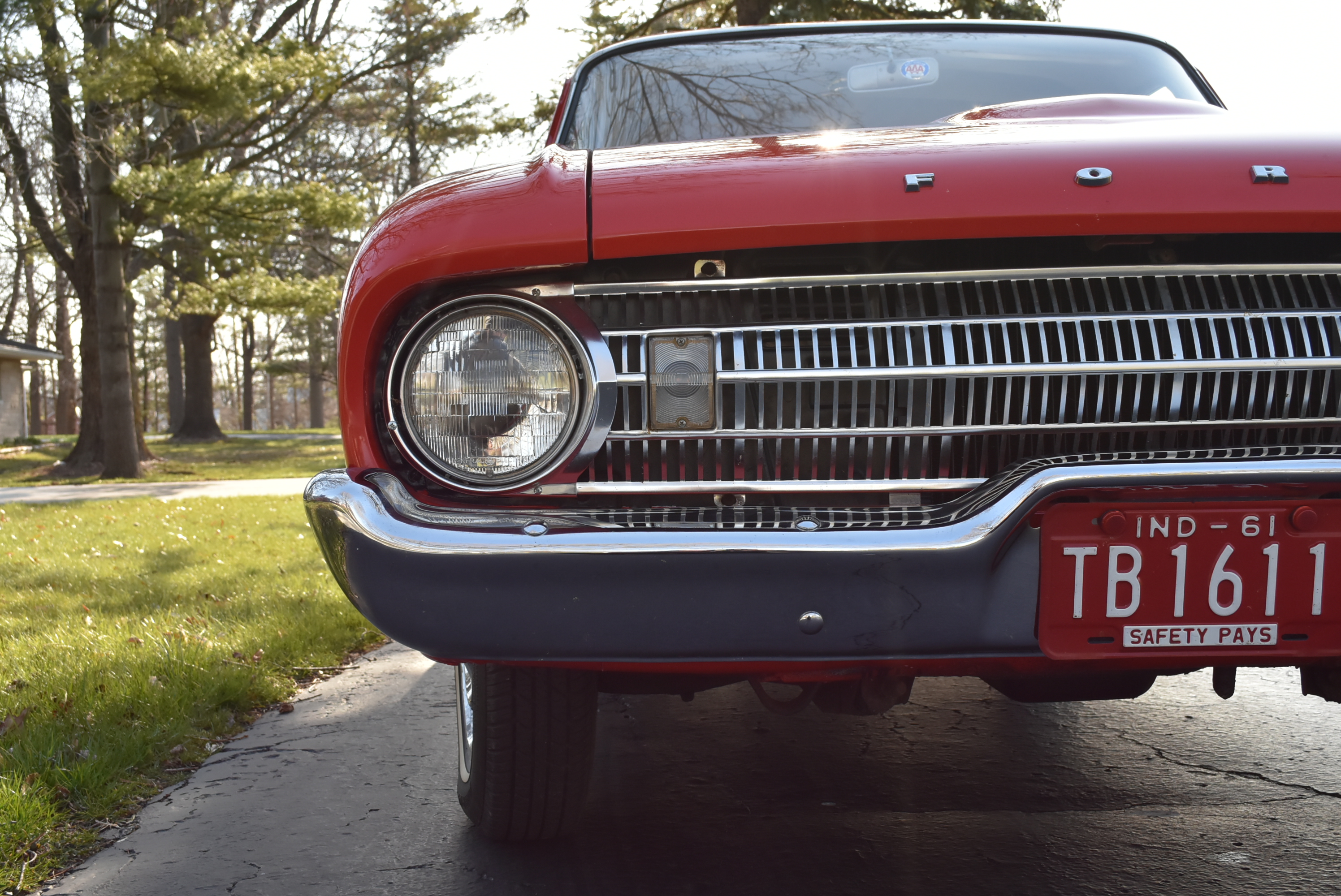 1961 Ford Falcon Futura Sedan in Monte Carlo Red