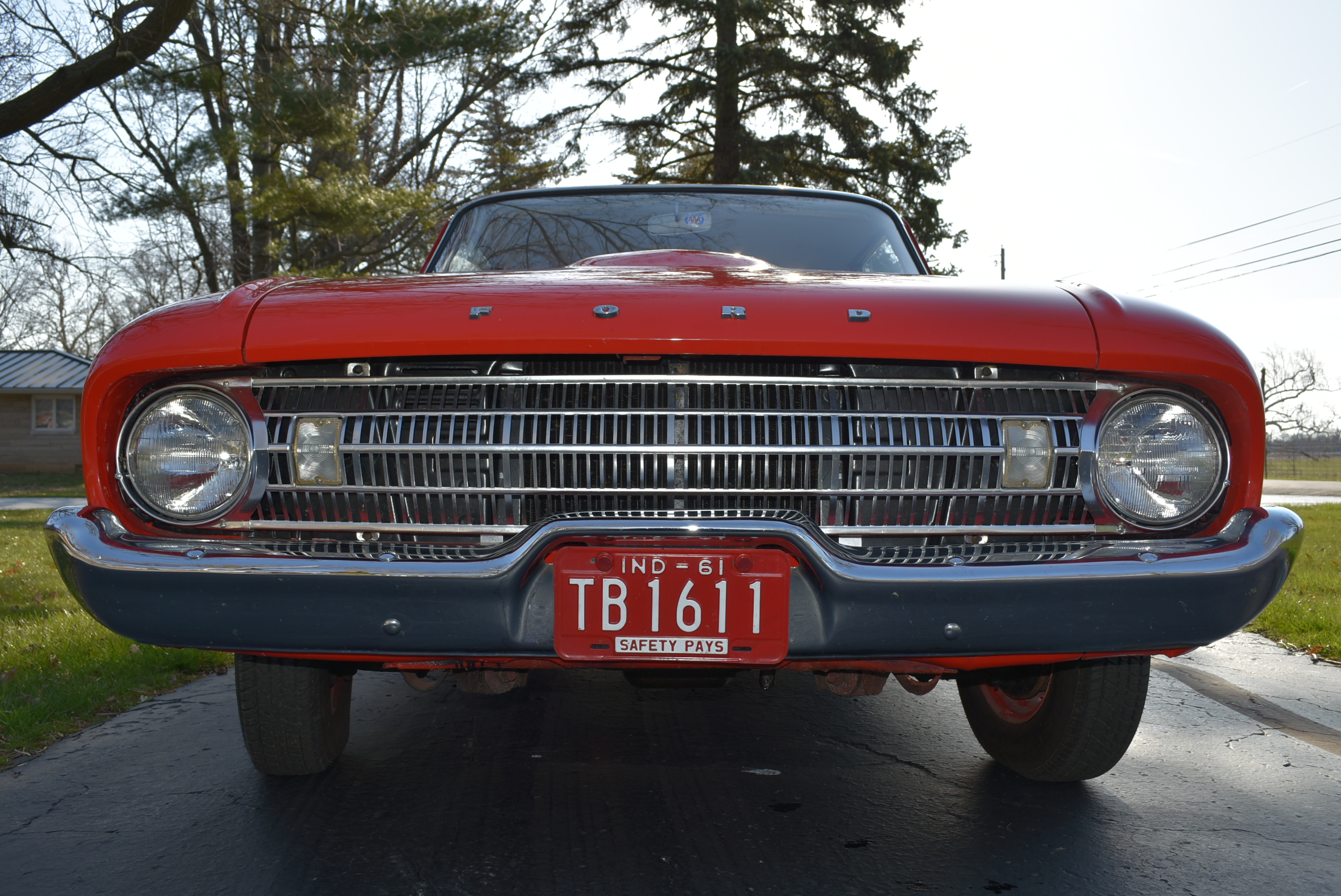 1961 Ford Falcon Futura Sedan in Monte Carlo Red