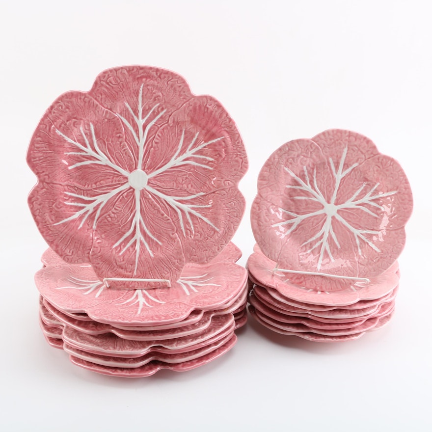 Bordallo Pinheiro "Cabbage Pink" Portuguese Pottery