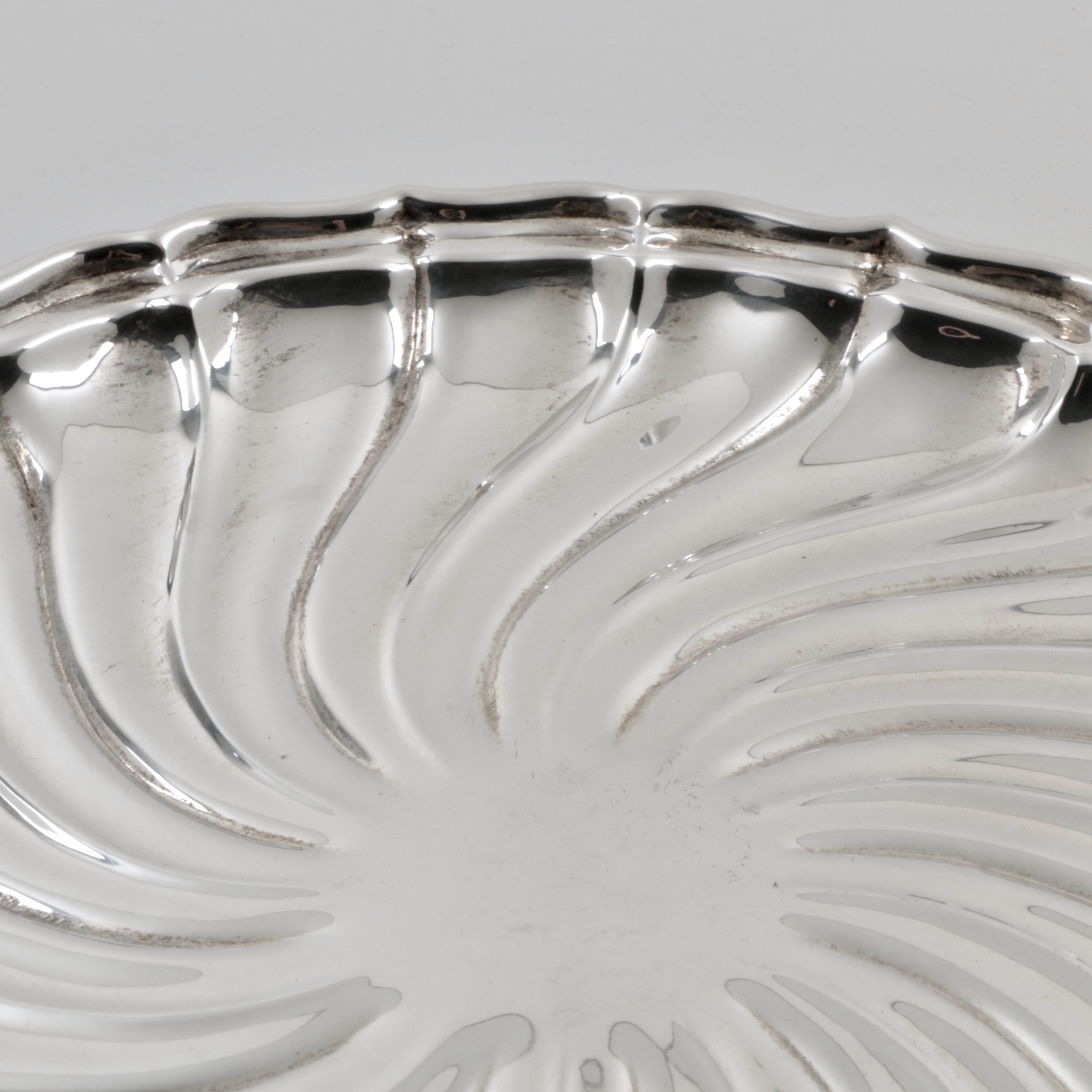 1955 Gorham "Swirled Flutes" Sterling Silver Sandwich Plate