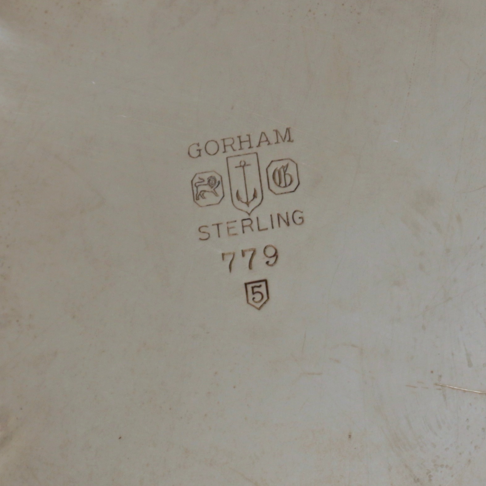 1955 Gorham "Swirled Flutes" Sterling Silver Sandwich Plate