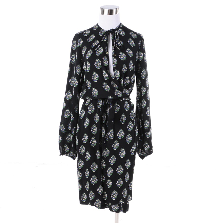 Diane von Furstenberg Nove Gem Silk Wrap Dress