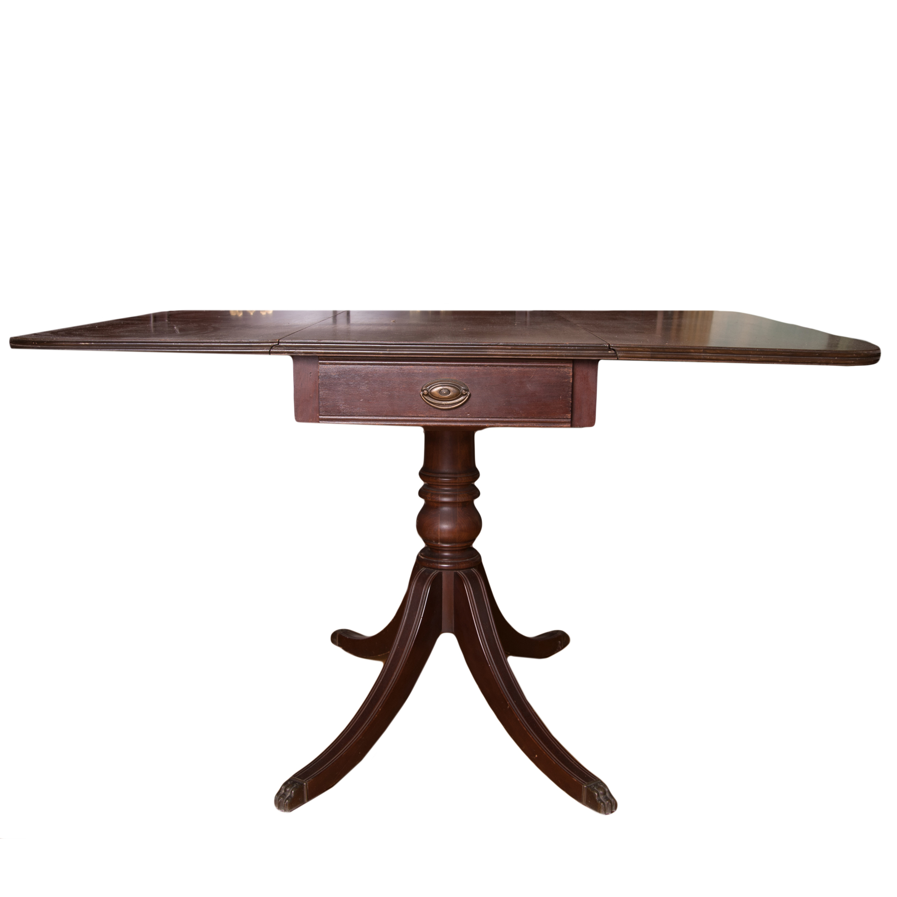 Vintage Brandt Mahogany Duncan Phyfe Drop Leaf Table