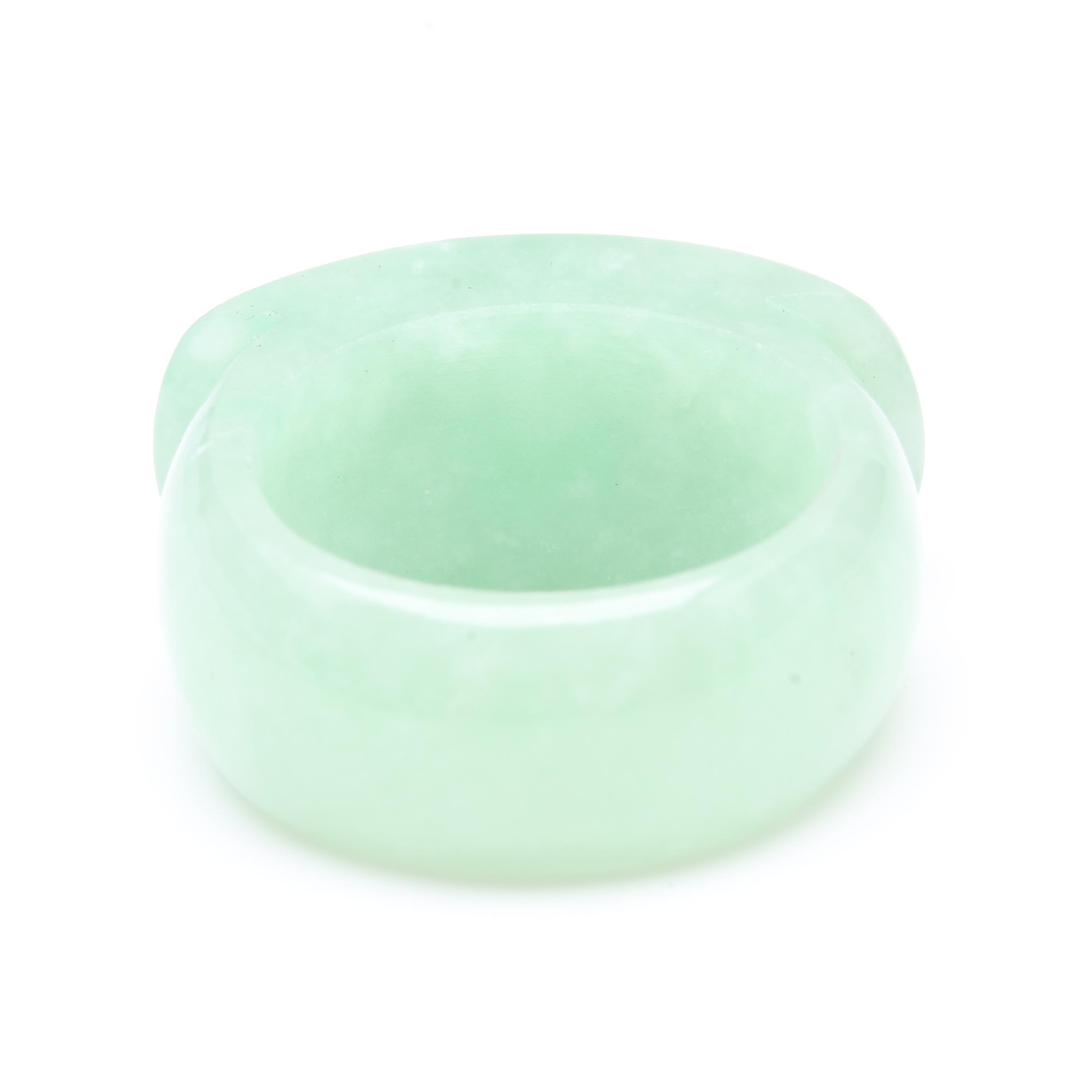 Carved Jadeite Ring and Pendant