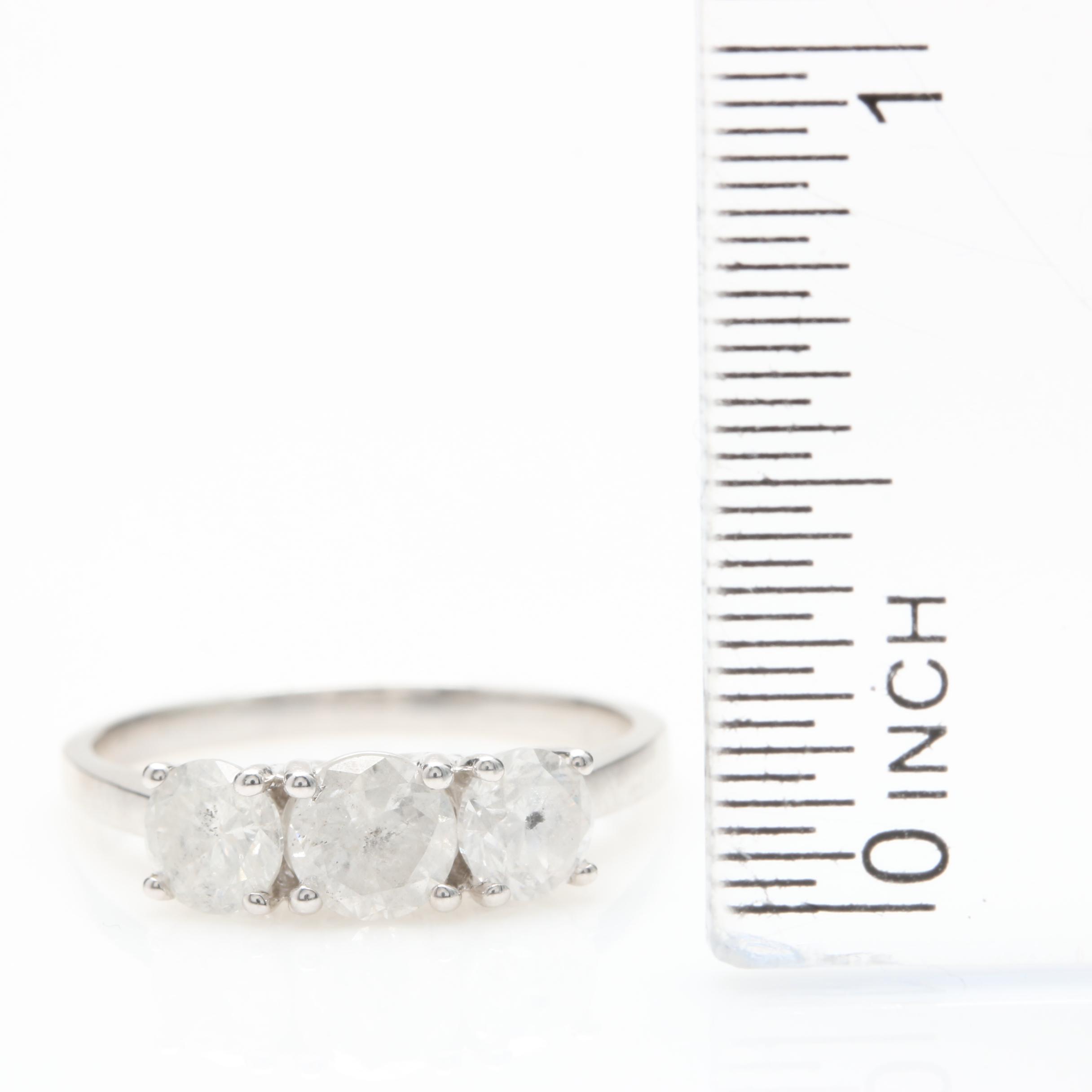 10K White Gold 1.28 CTW Diamond Ring
