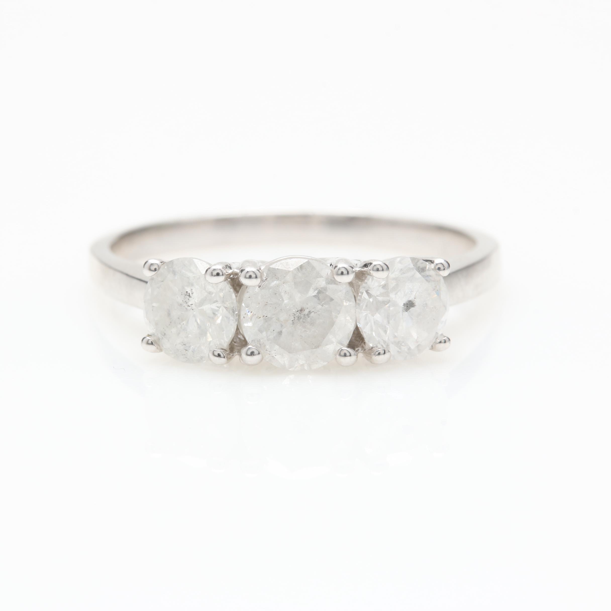 10K White Gold 1.28 CTW Diamond Ring