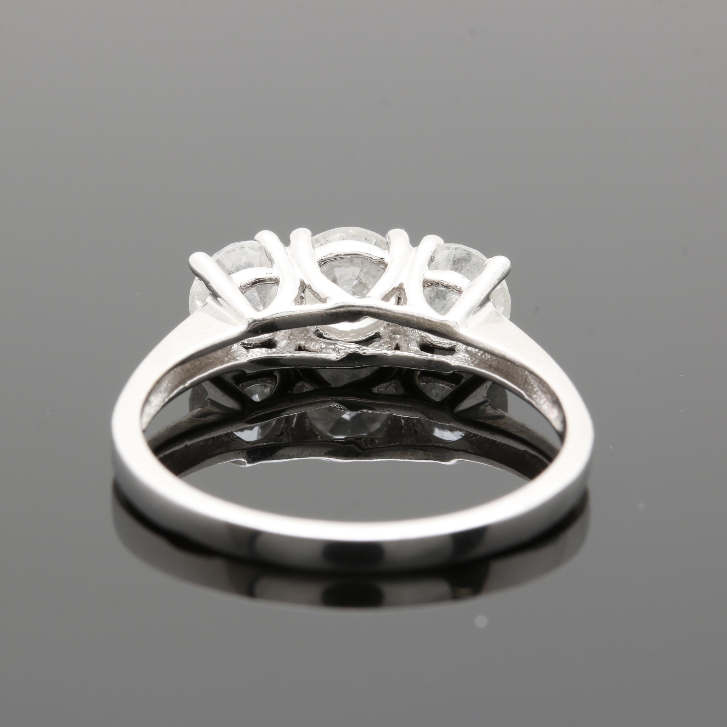 10K White Gold 1.28 CTW Diamond Ring