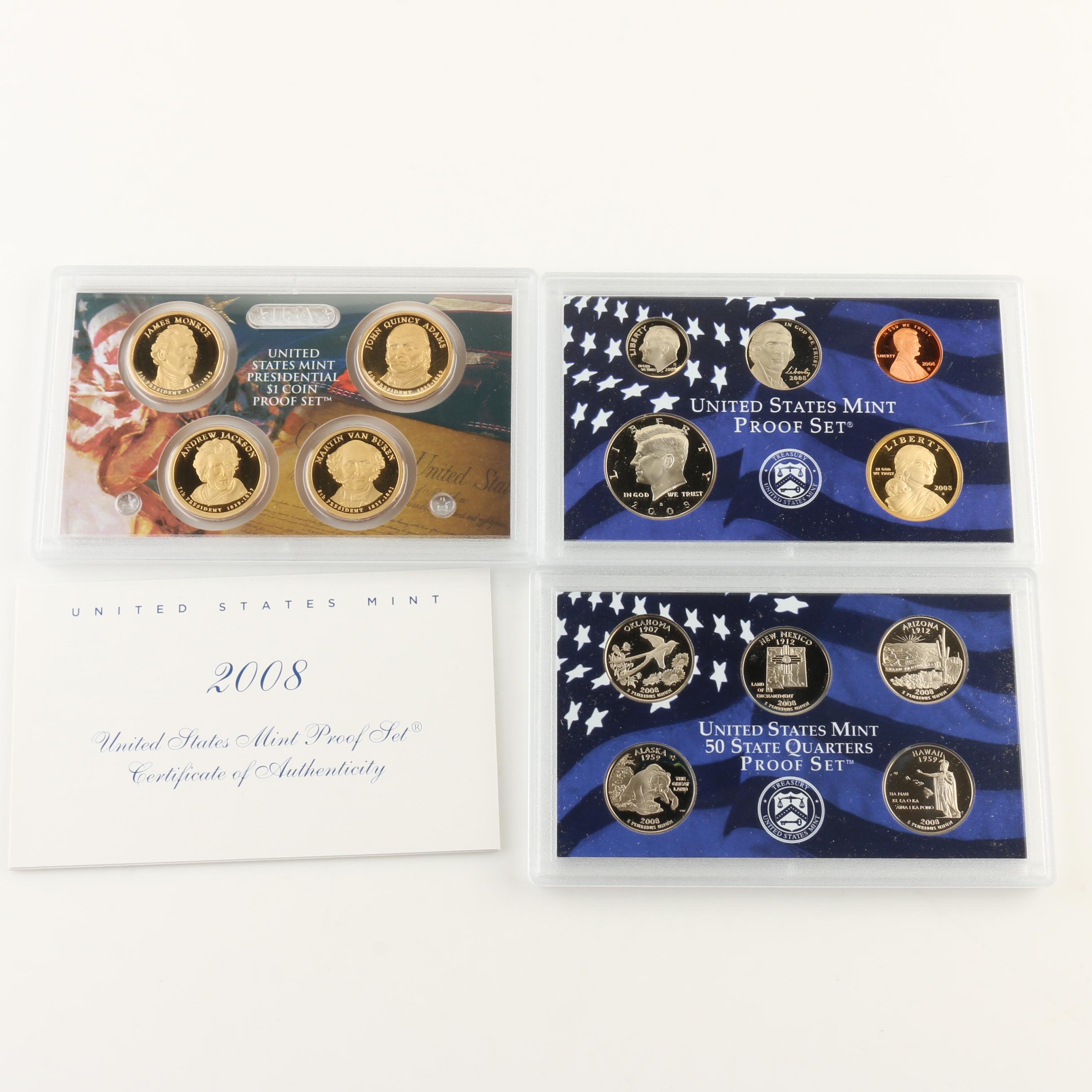 2007 and 2008 U.S. Mint Proof Sets