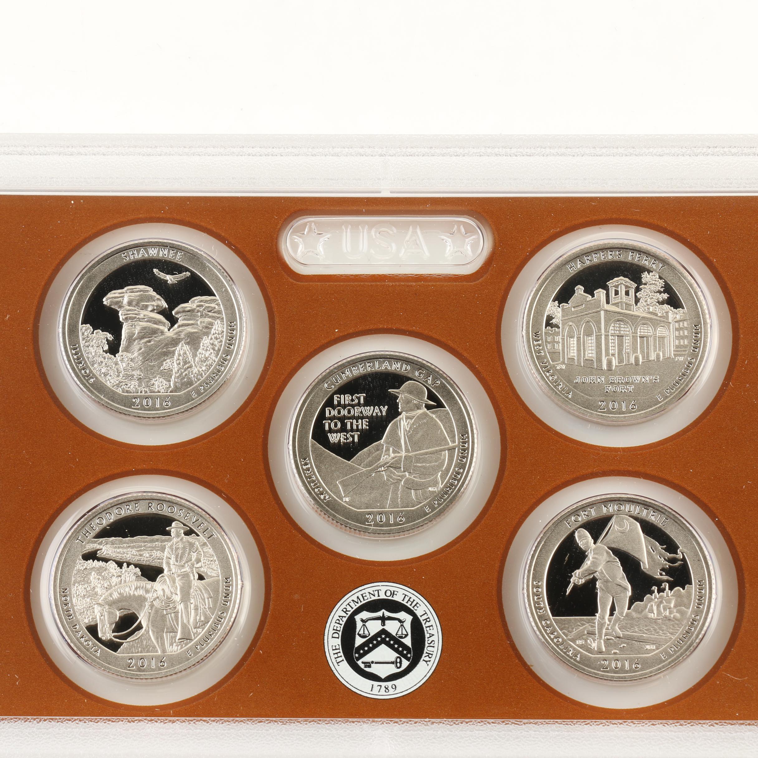 Four U.S. Mint Proof Sets, 2015- 2018