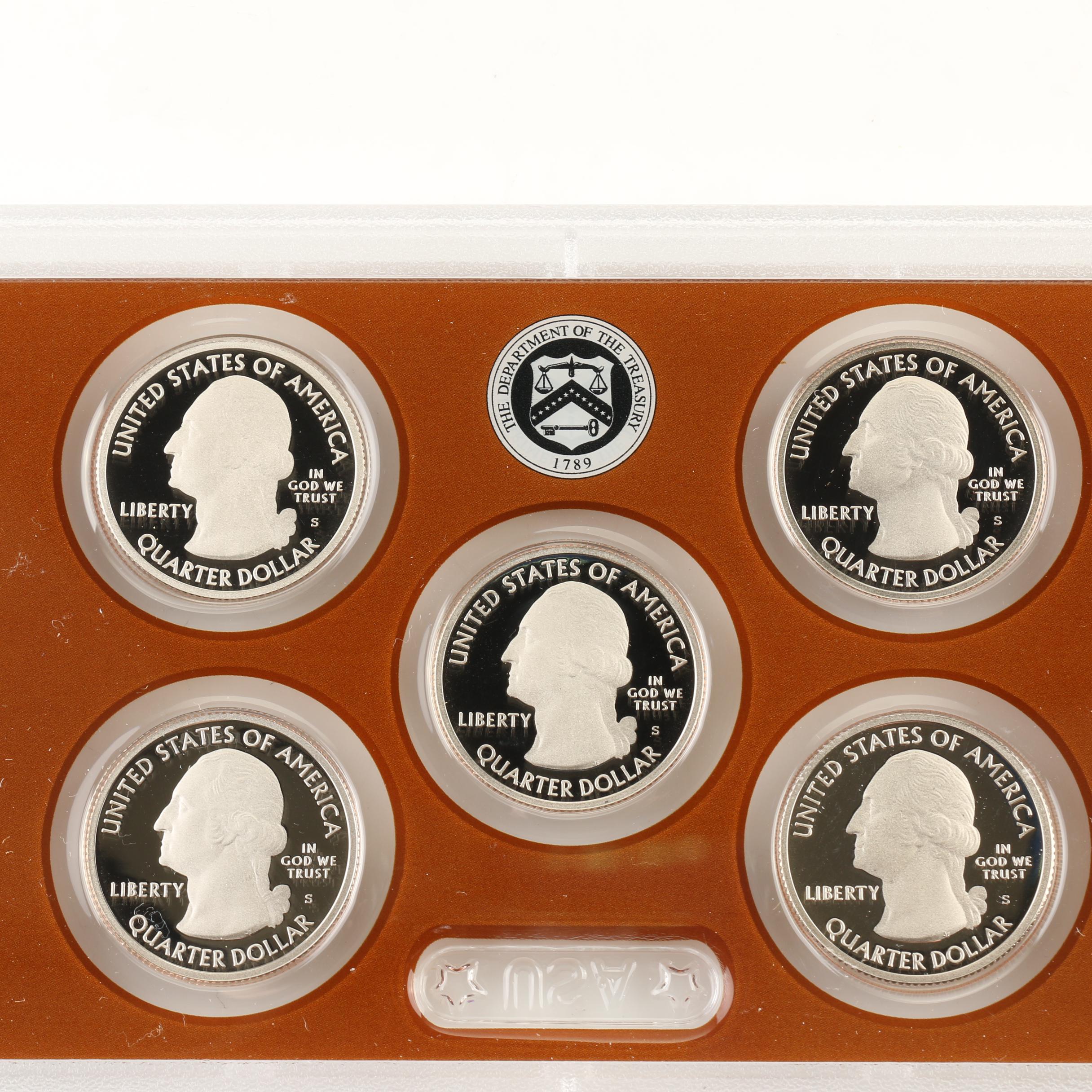 Four U.S. Mint Proof Sets, 2015- 2018