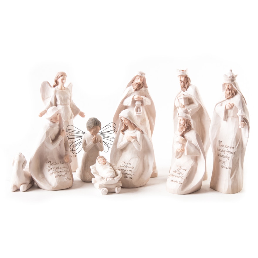 Willow Tree Carved Resin Nativity Scene