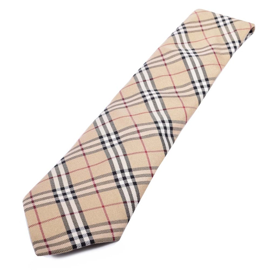 Men's Burberry London Nova Check Silk Necktie