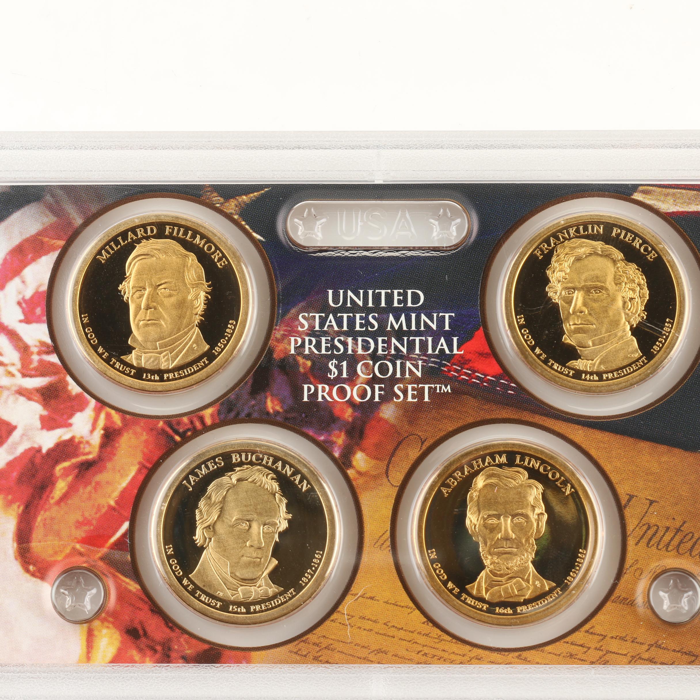 Four U.S. Mint Proof Sets- 2010, 2011, 2013 and 2014