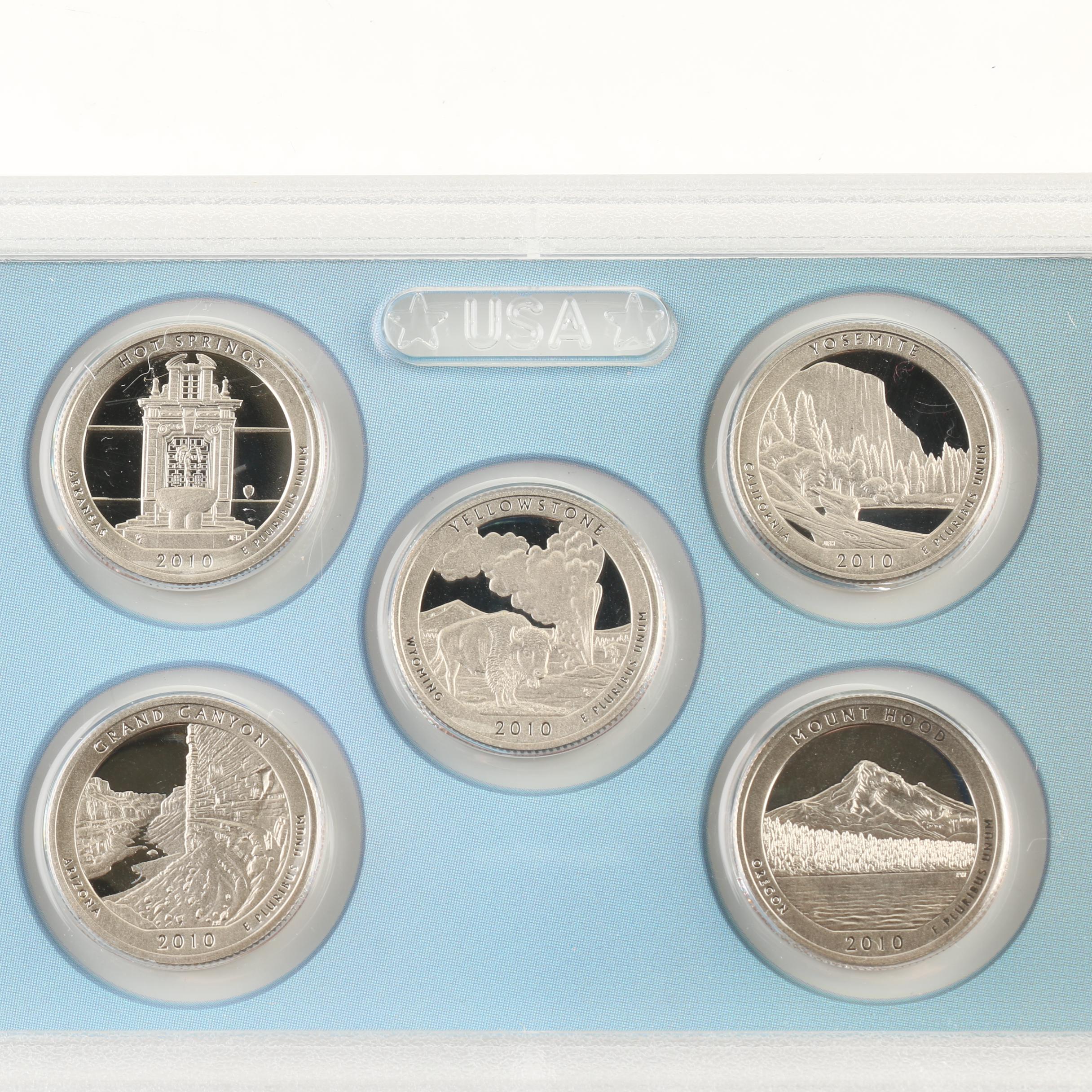 Four U.S. Mint Proof Sets- 2010, 2011, 2013 and 2014