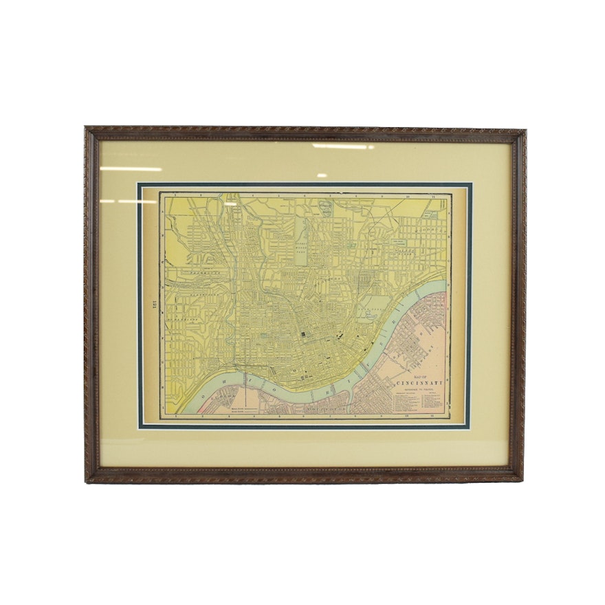 Original 1895 Map of Cincinnati
