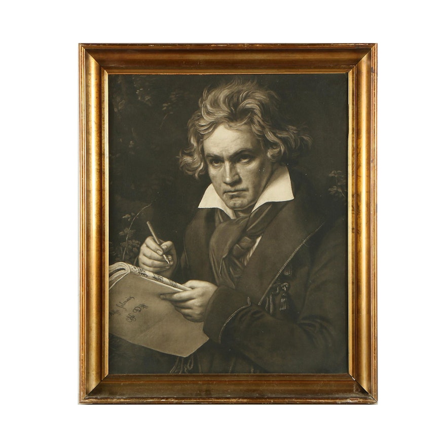 Reproduction Print After Joseph Karl Stieler's Portrait of Beethoven