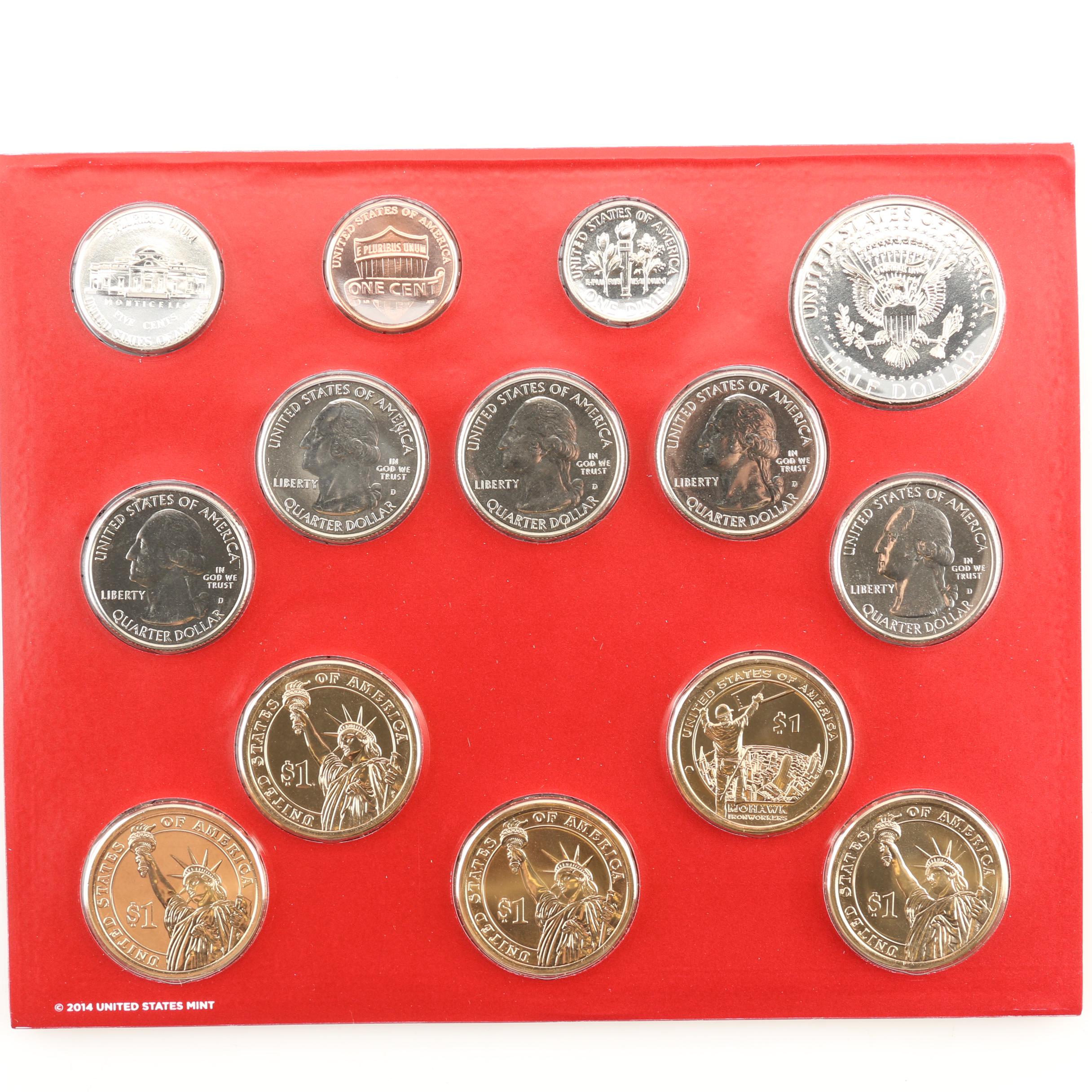 Five U.S. Mint Uncirculated Sets, 2013-2017