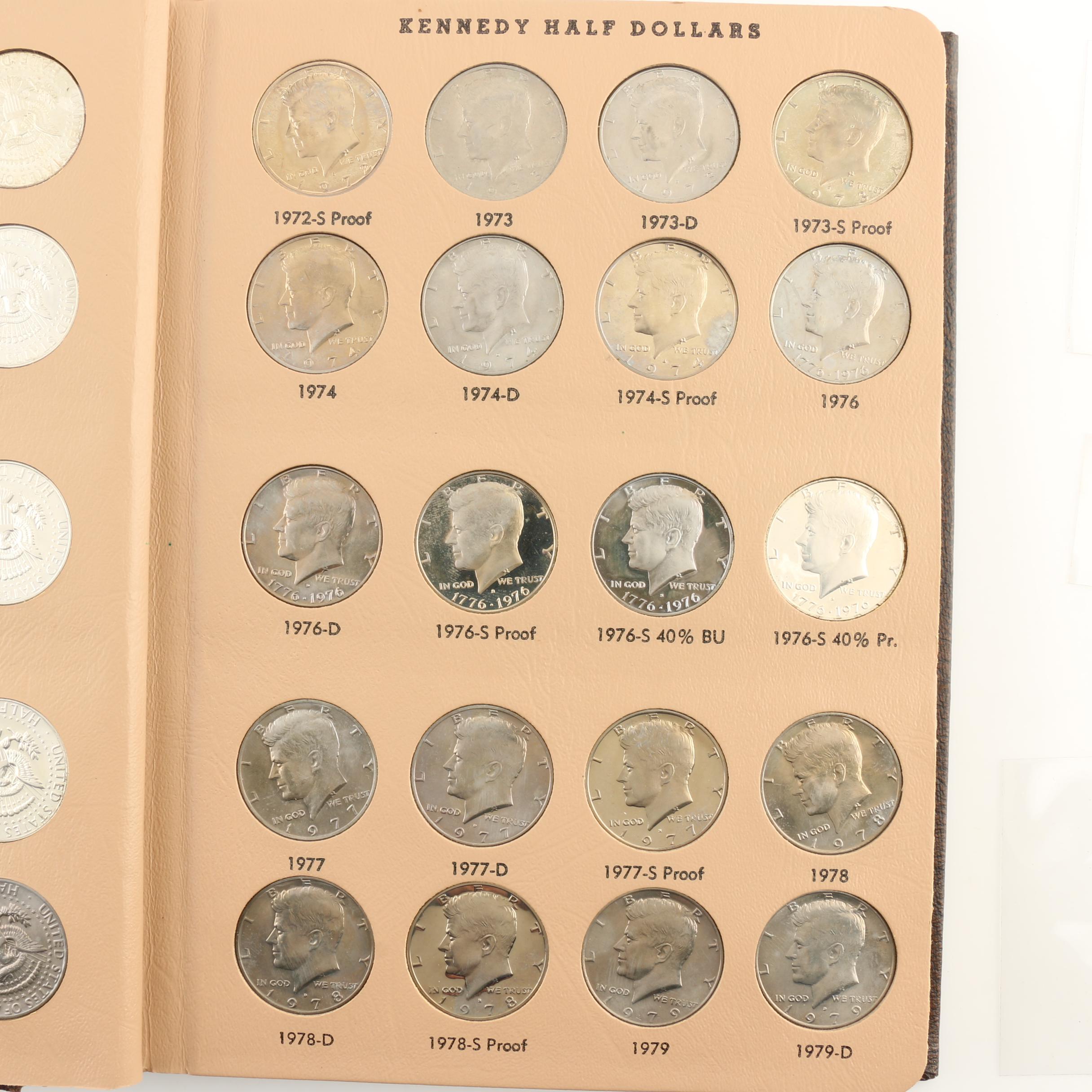Dansco Album of Kennedy Half Dollars