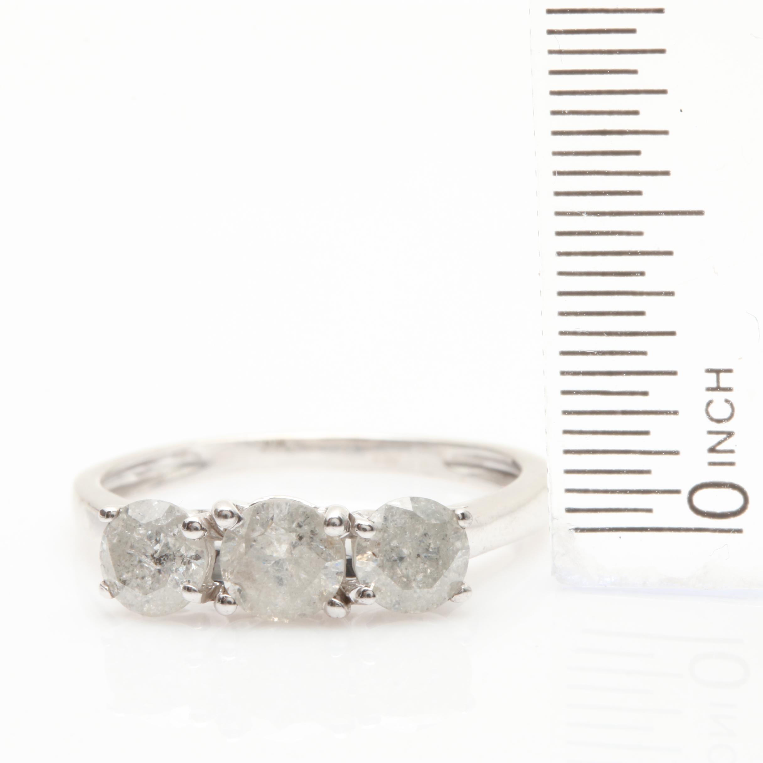 10K White Gold 1.10 CTW Diamond Ring
