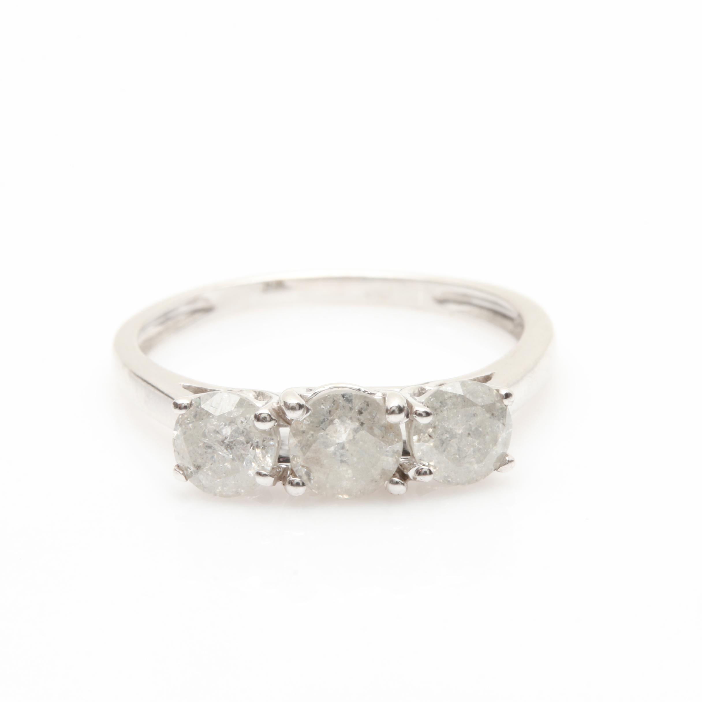 10K White Gold 1.10 CTW Diamond Ring