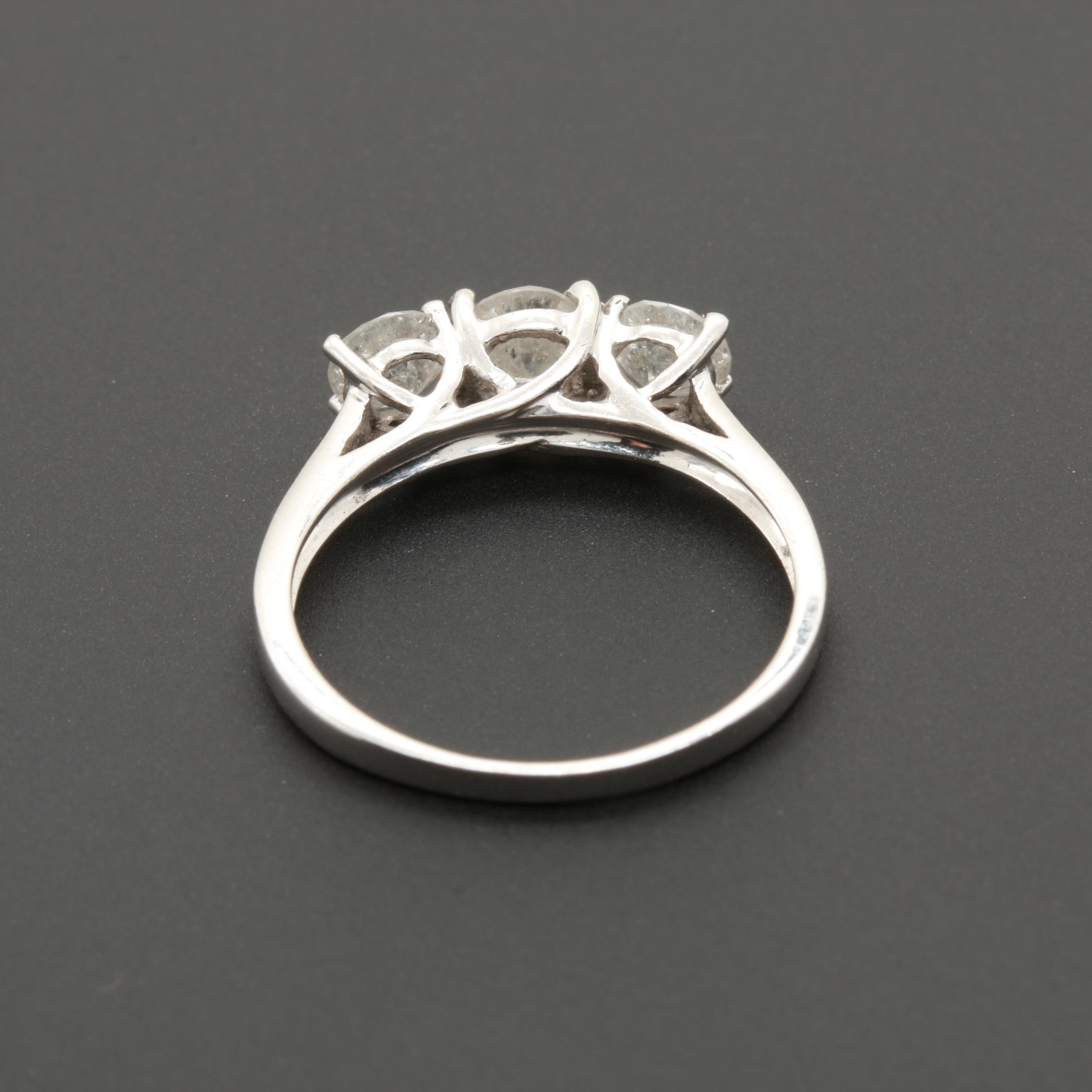 10K White Gold 1.10 CTW Diamond Ring