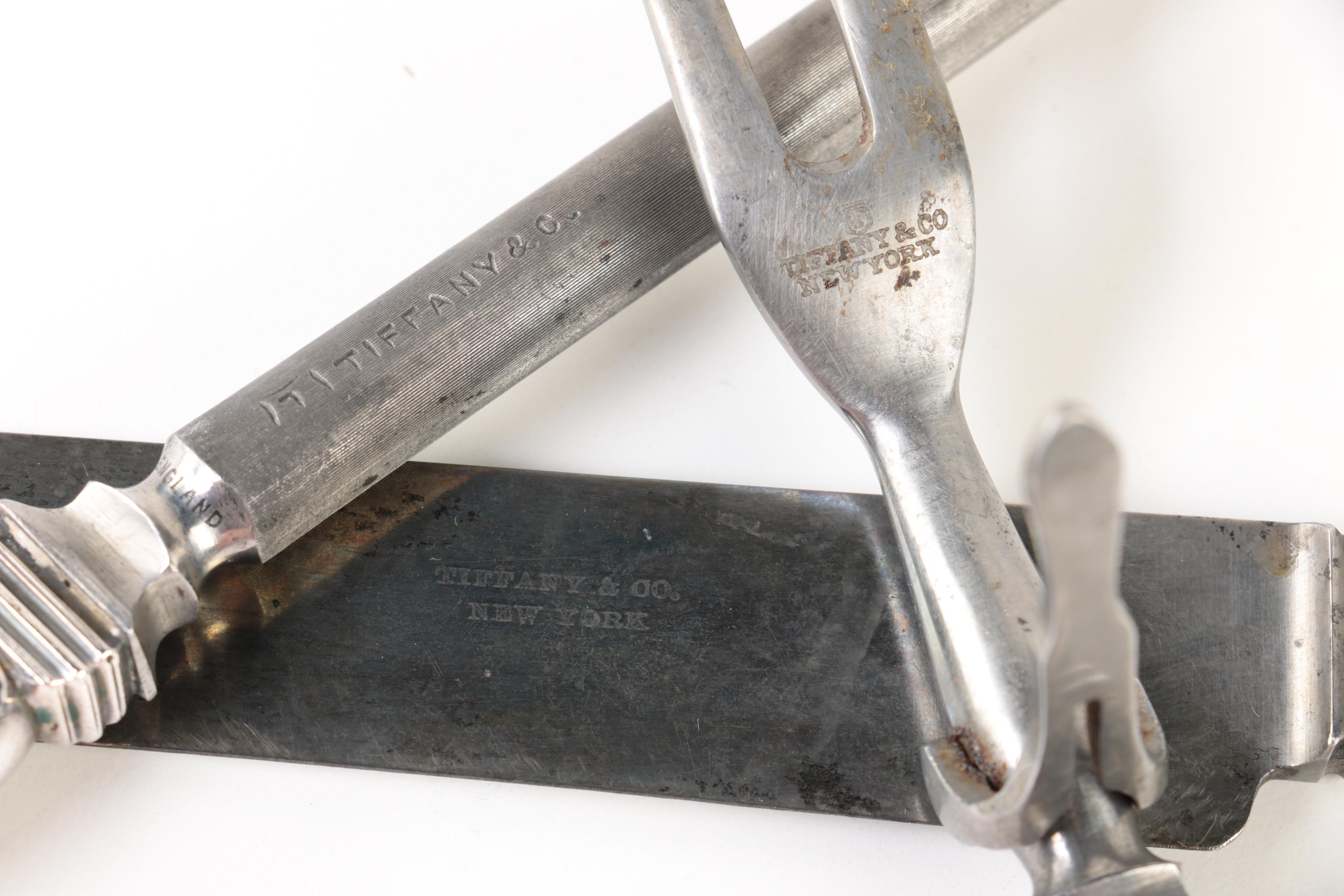 Early 20th Century Tiffany & Co "Renaissance" Sterling Handled Carving Set