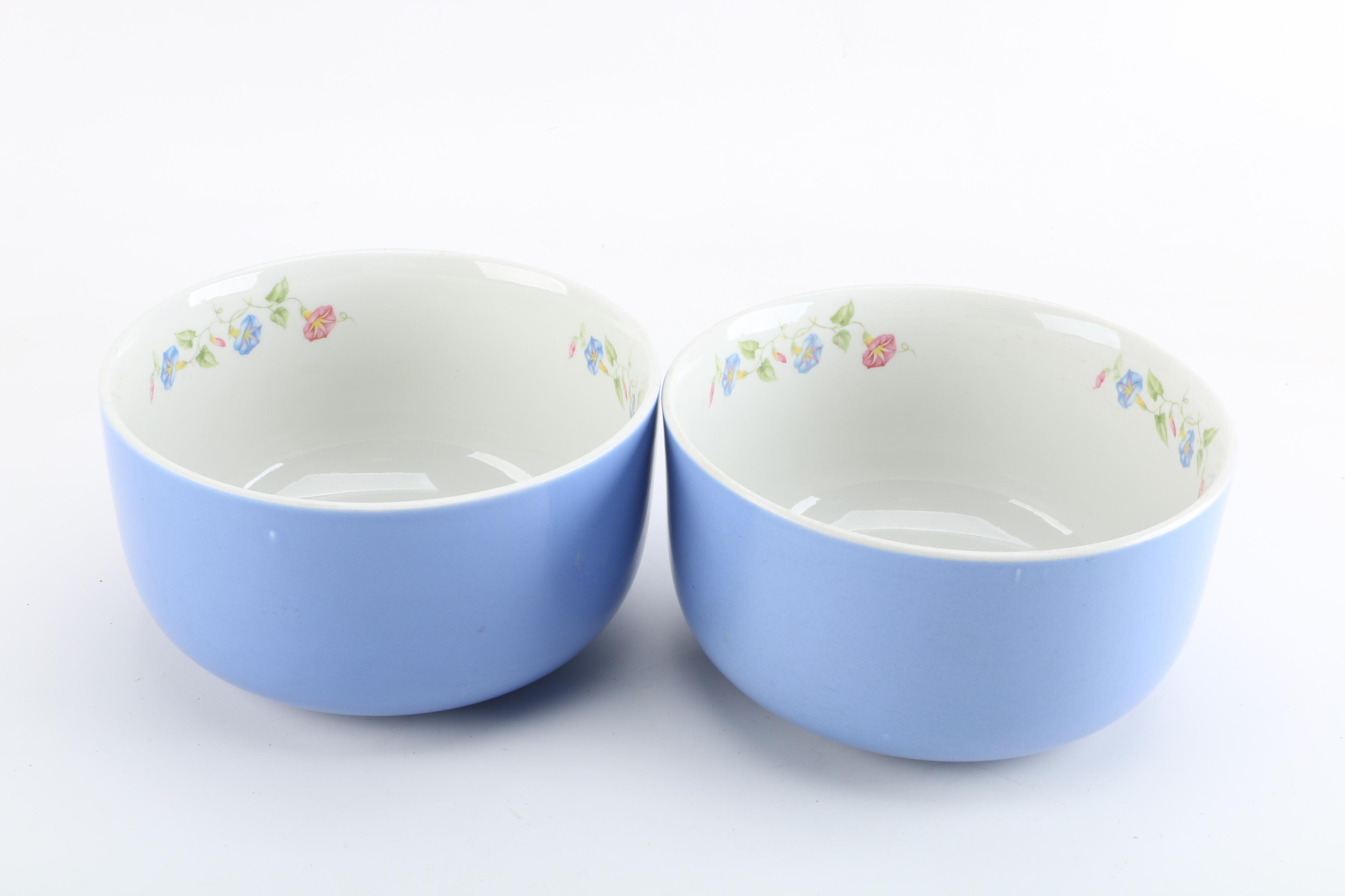 Vintage Hall Pottery "Westinghouse Cadet Blue" Bowls and Leftover Dishes