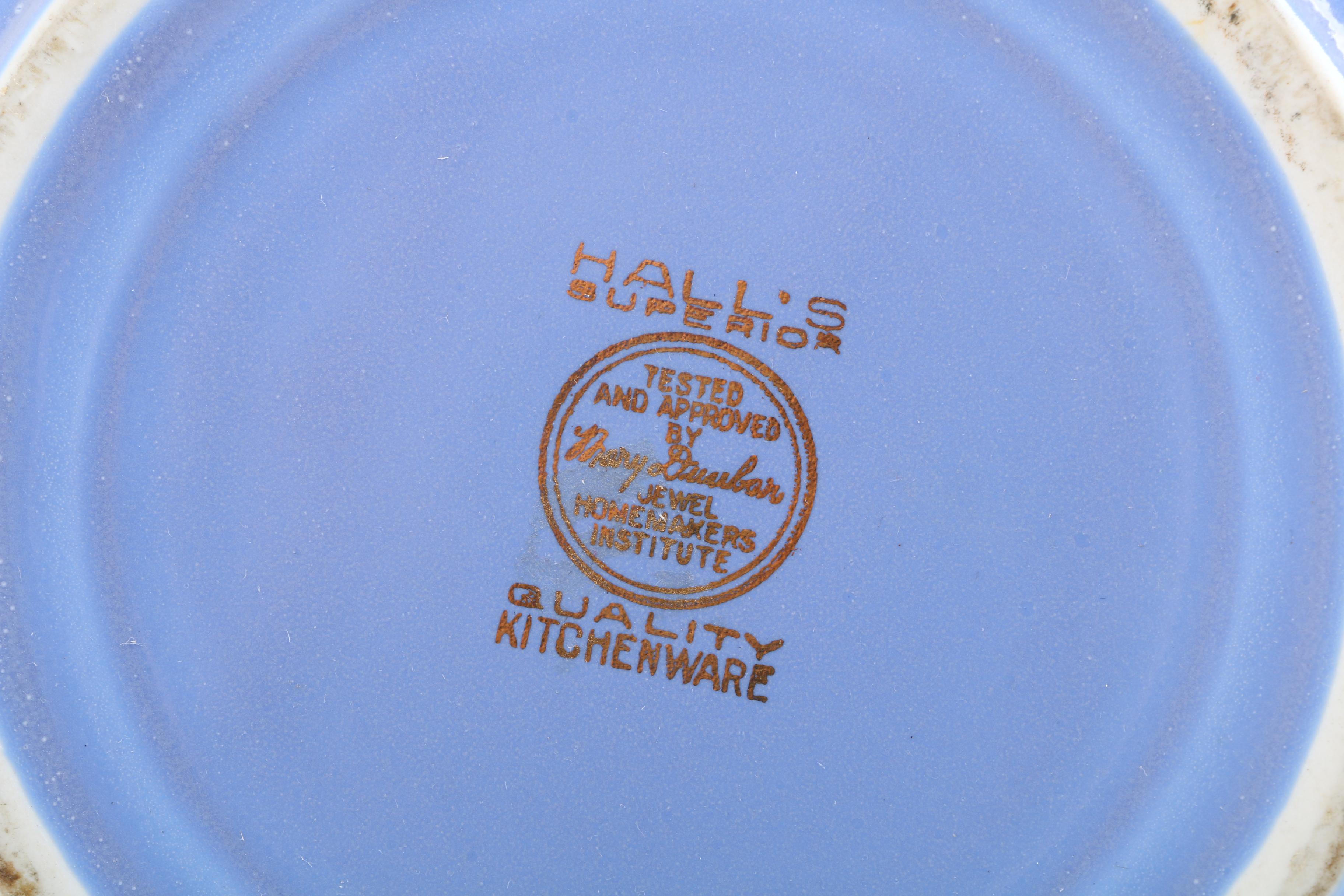 Vintage Hall Pottery "Westinghouse Cadet Blue" Bowls and Leftover Dishes