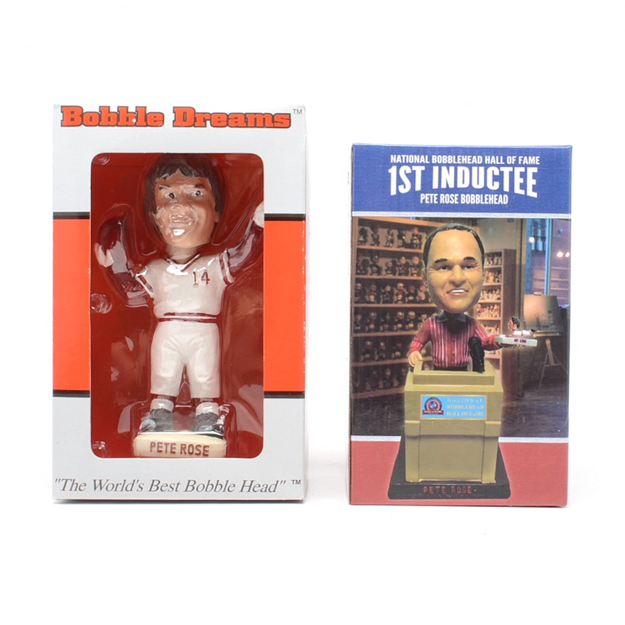 Two Pete Rose Bobbleheads