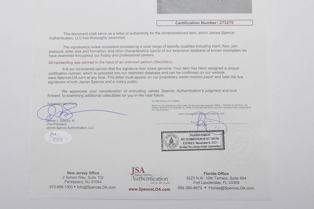 William Paca Manuscript Letter Signed March 4, 1783