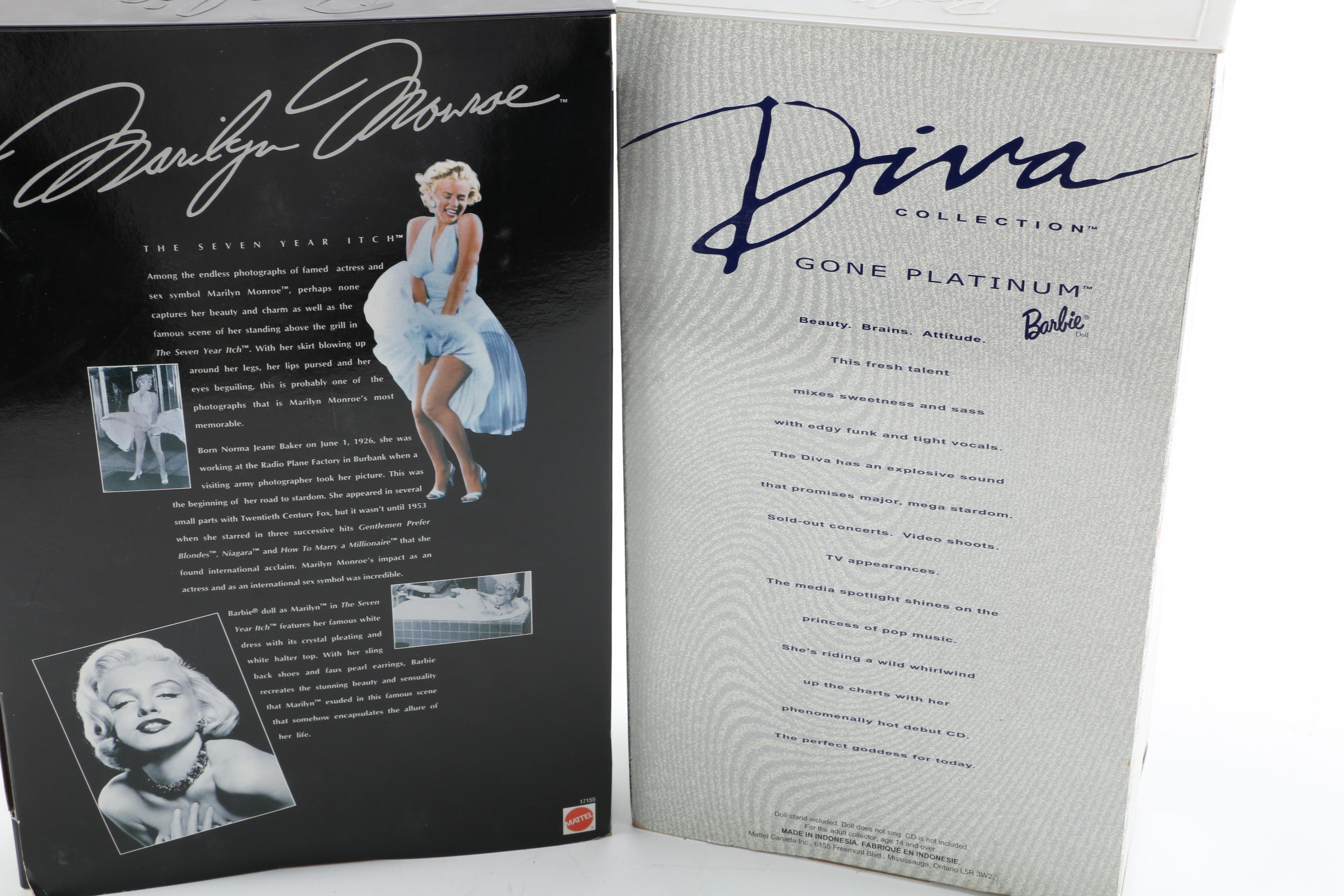 Mattel Collector Edition Barbie Dolls Featuring "Marilyn"