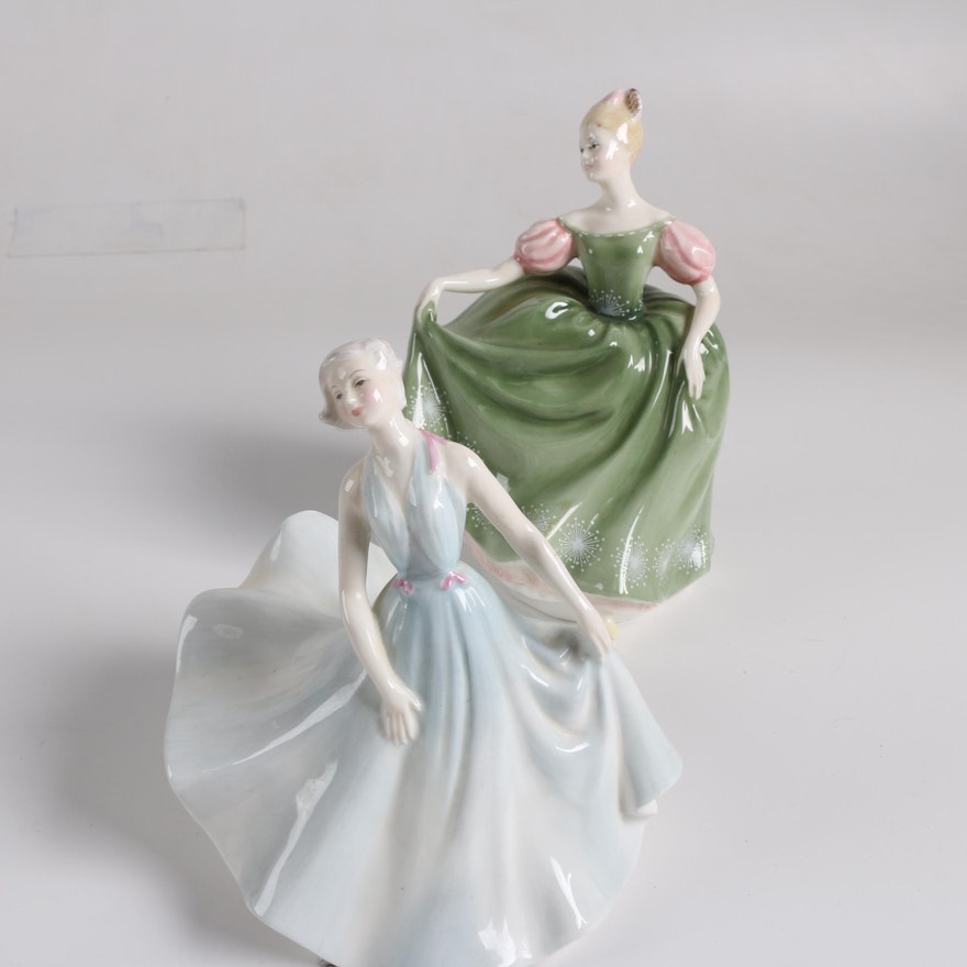 Royal Doulton Porcelain "Michele" and "Pirouette" Figurines