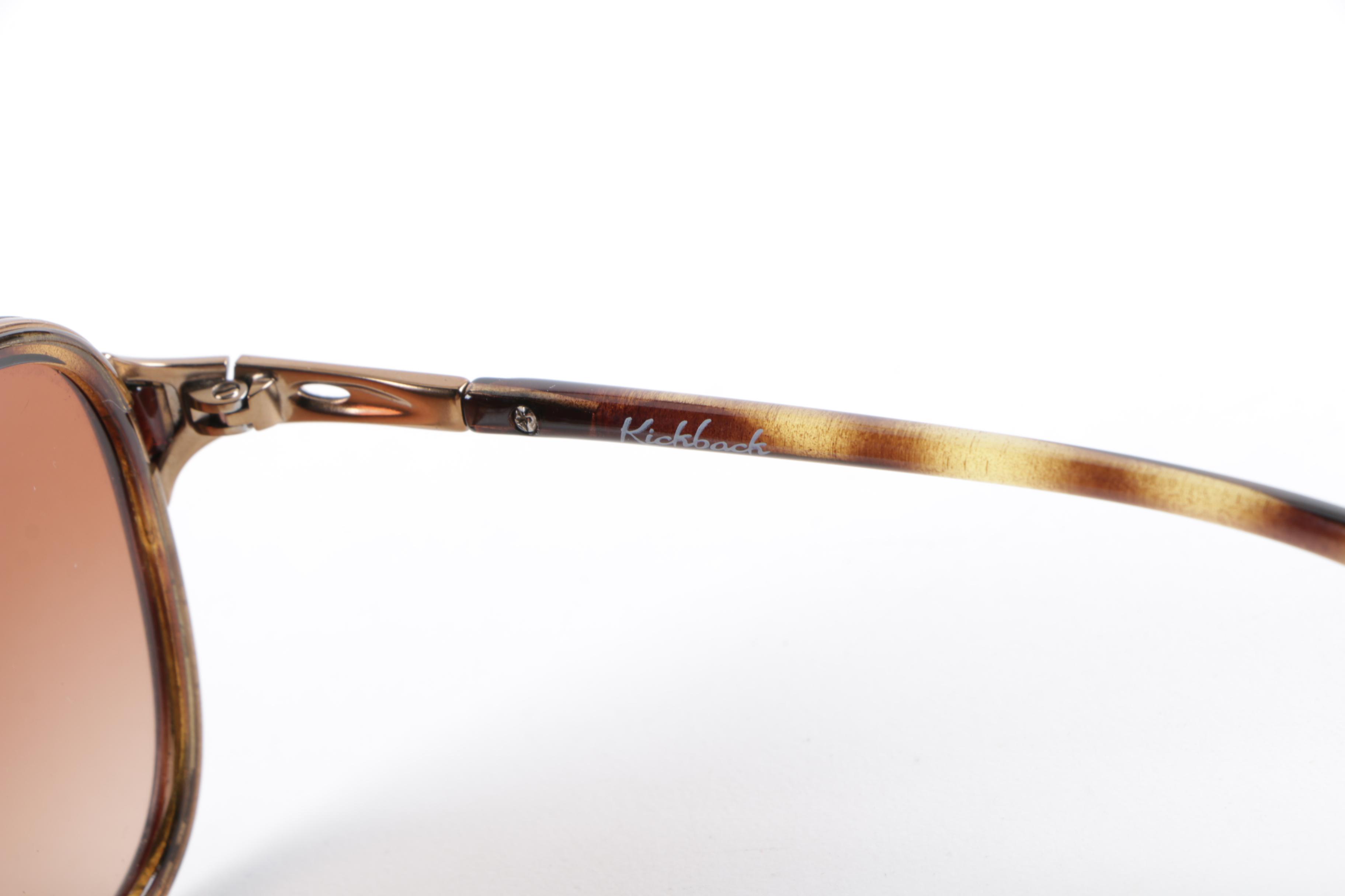 Oakley Kickback Tortoiseshell Style Aviator Sunglasses