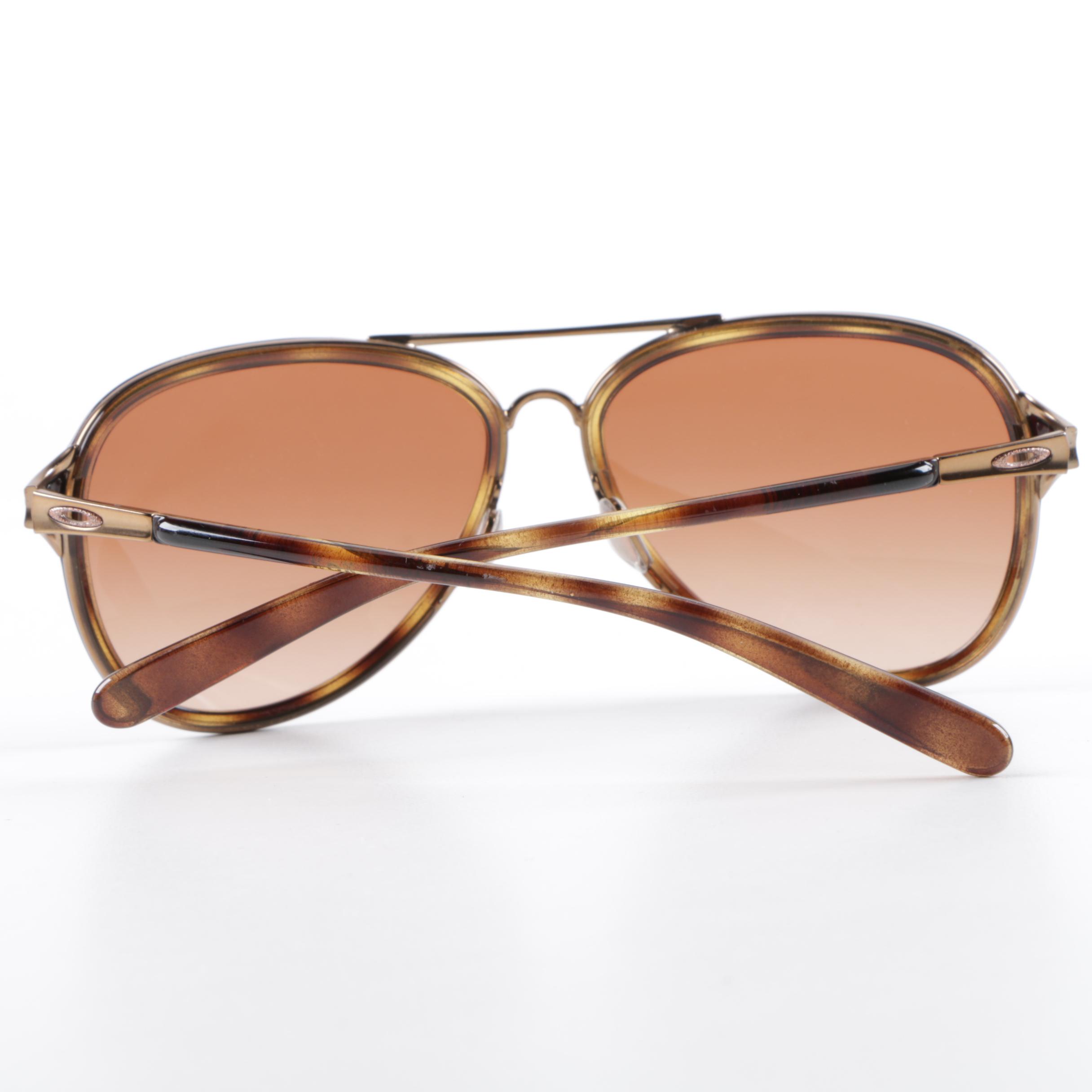 Oakley Kickback Tortoiseshell Style Aviator Sunglasses