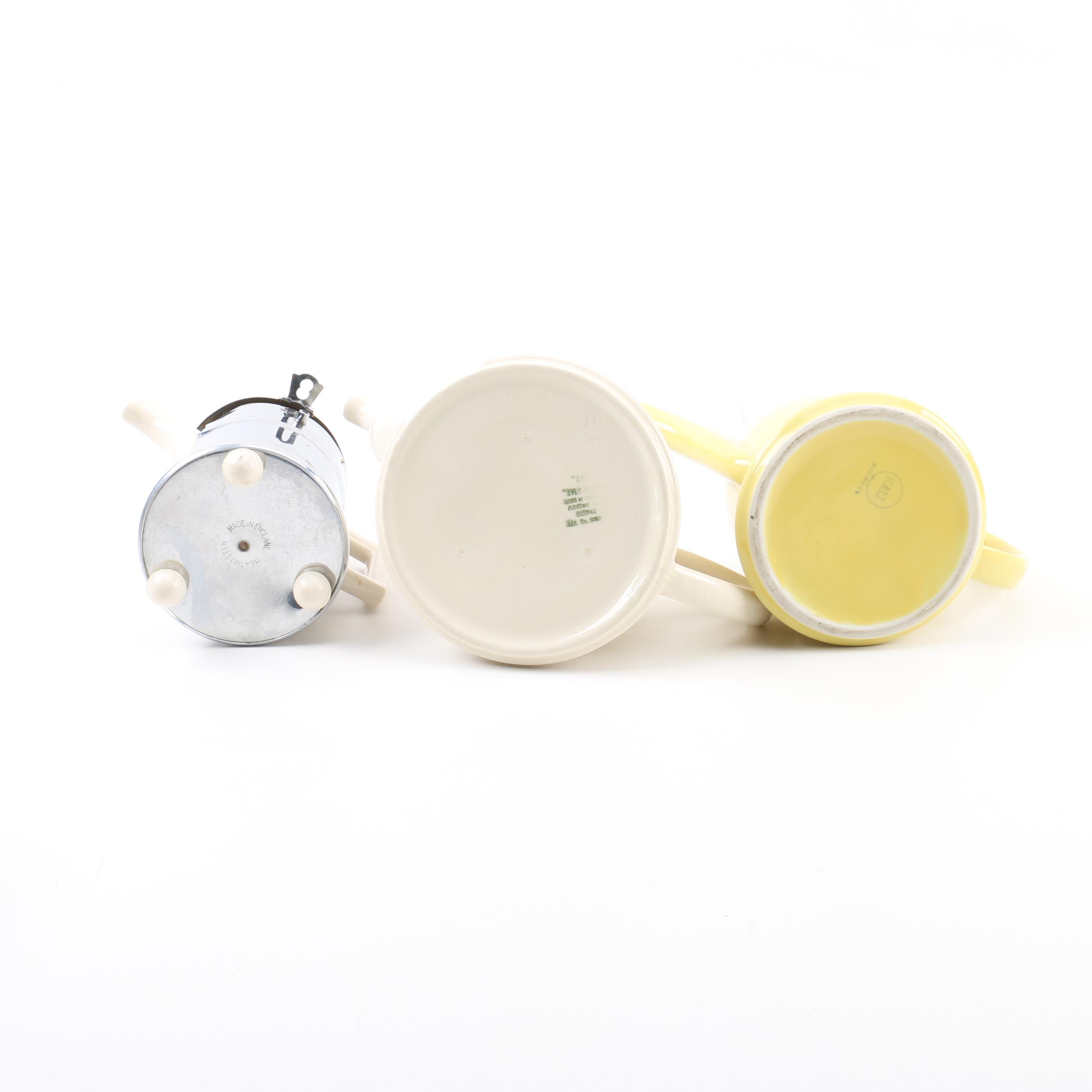 English and American Mid Century Teapots Including Hall