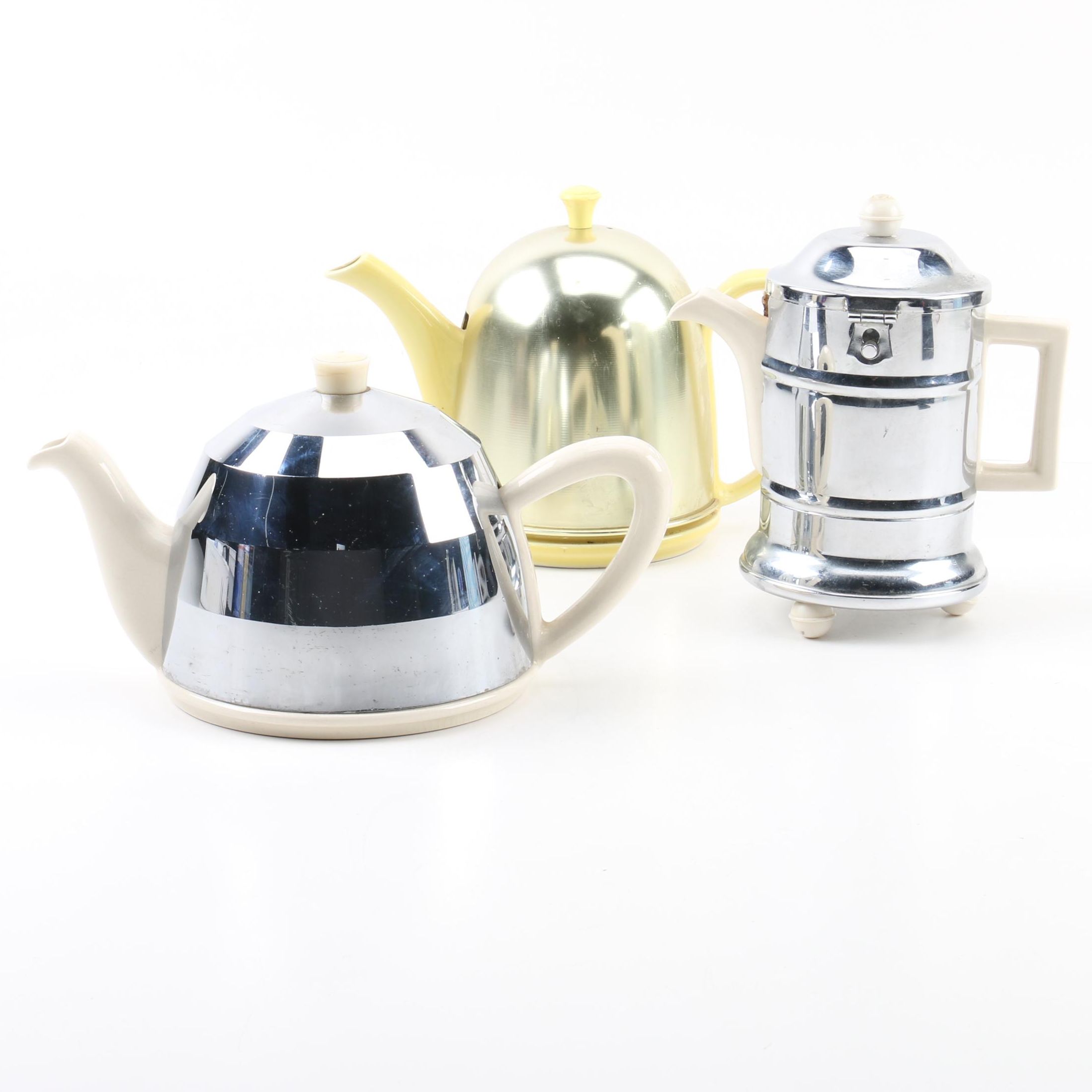 English and American Mid Century Teapots Including Hall