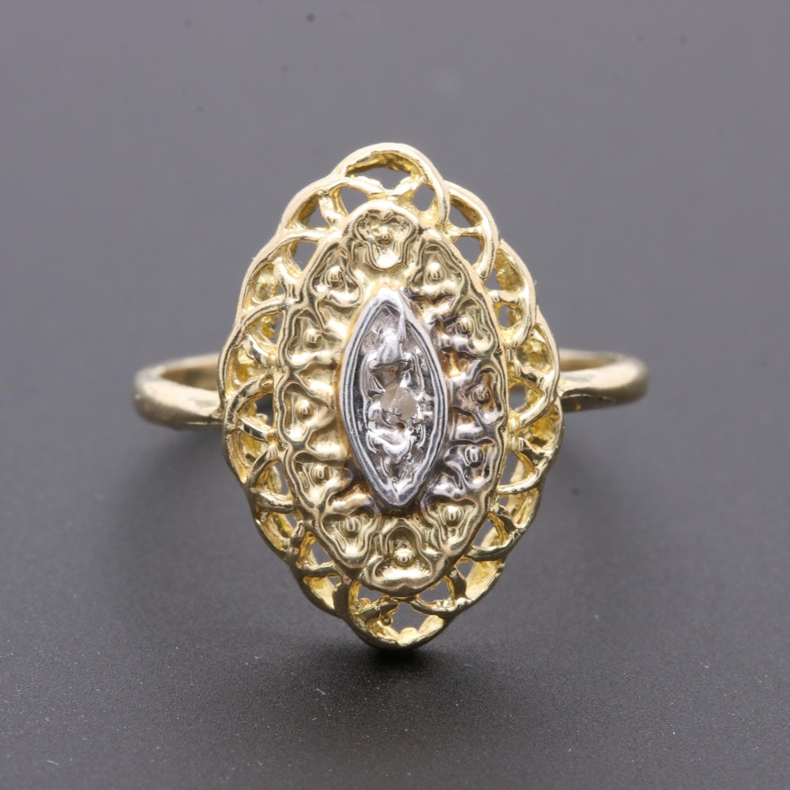 10K Yellow Gold Diamond Ring