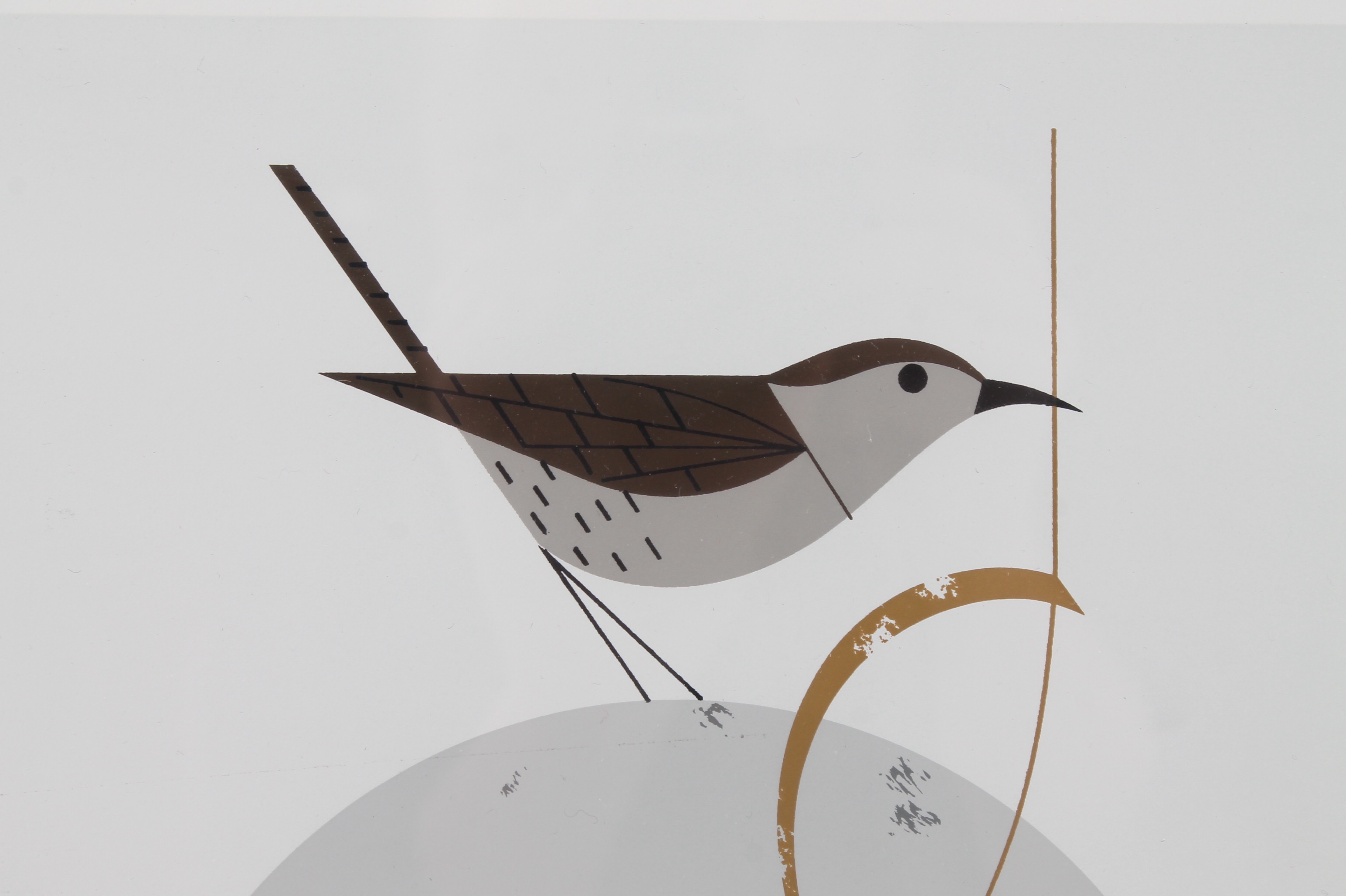 Charley Harper Serigraph "Wrented (House Wren)